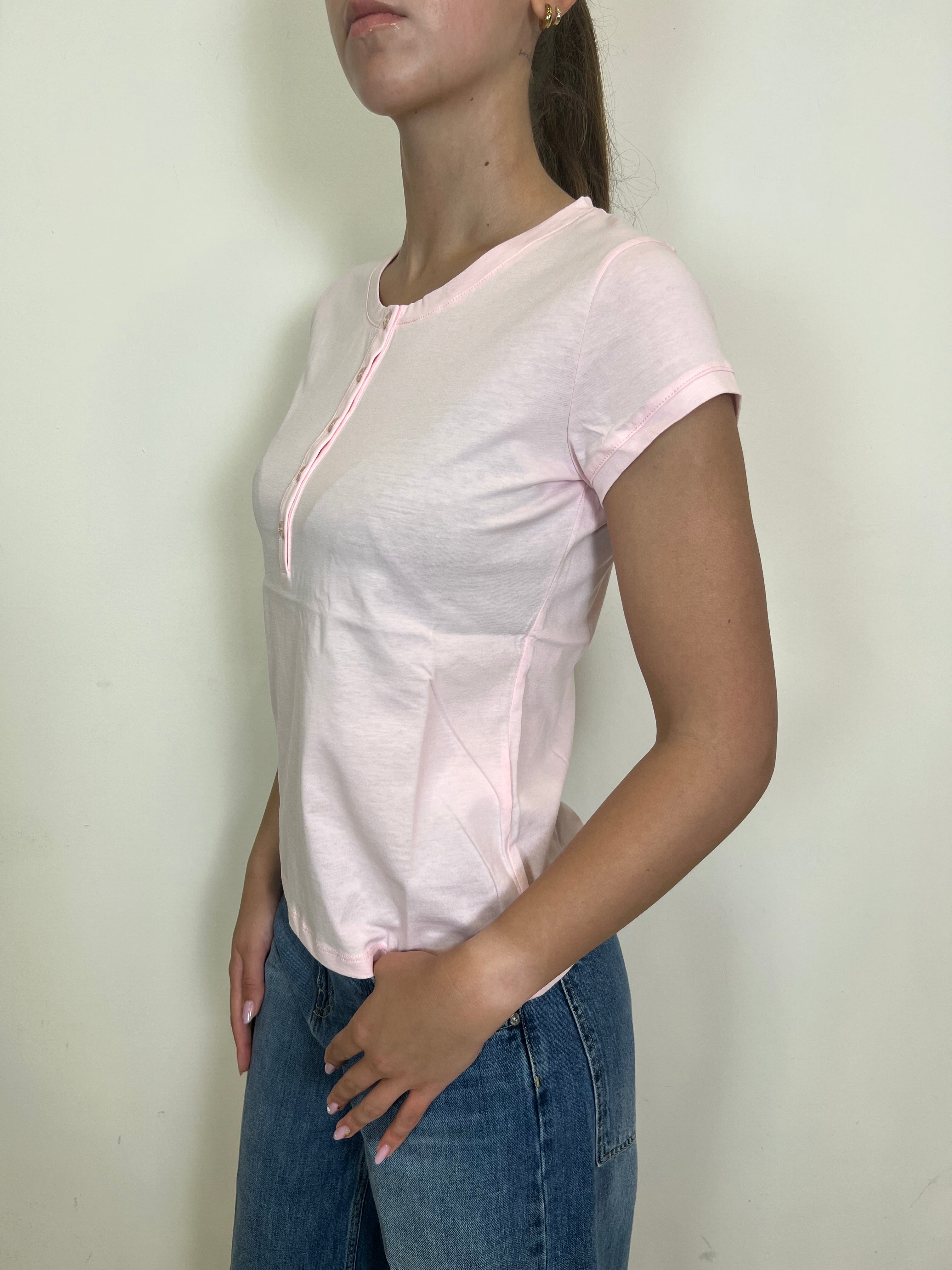 T-shirt serafino cotone - Vicolo