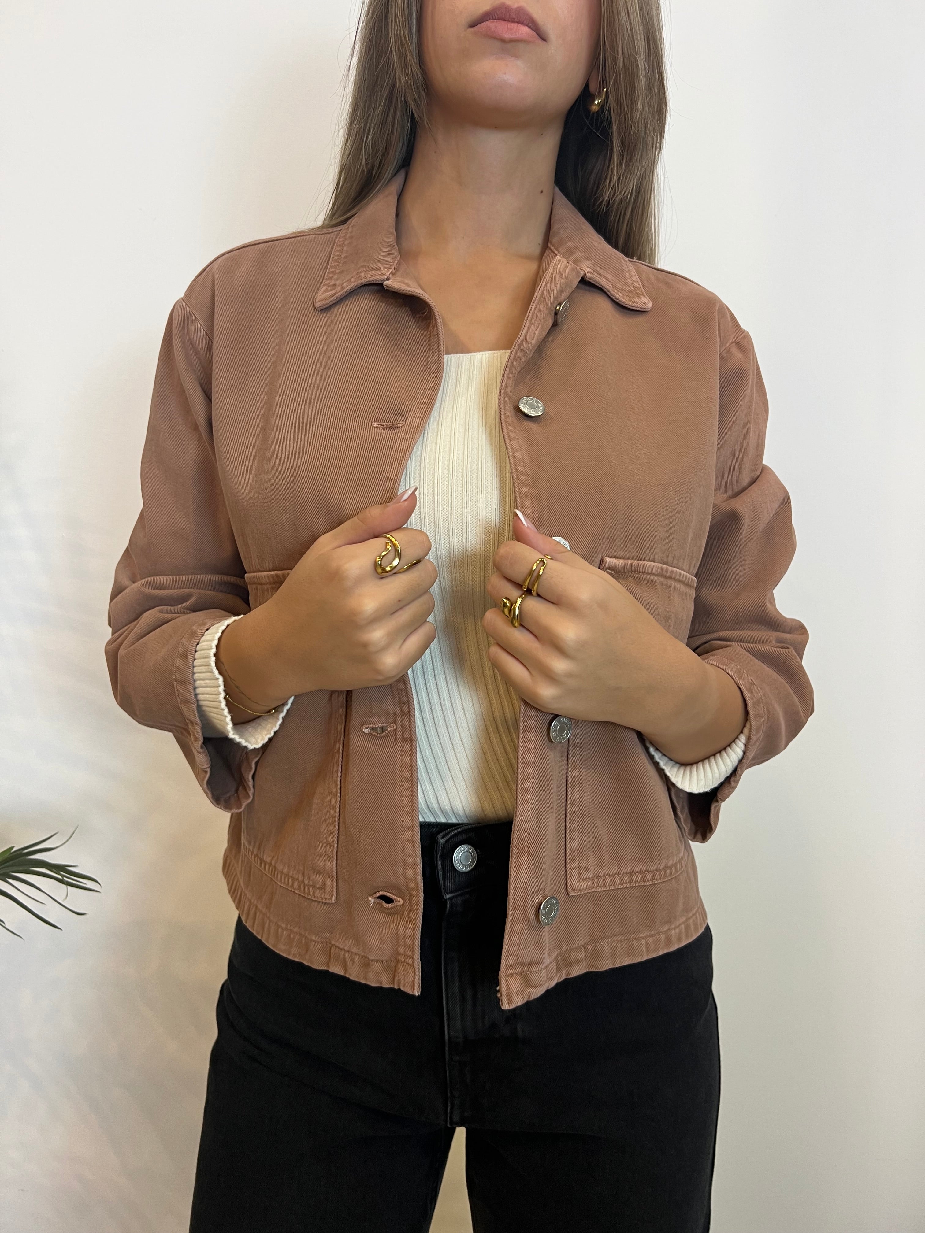 Giacca denim tabacco - Haveone