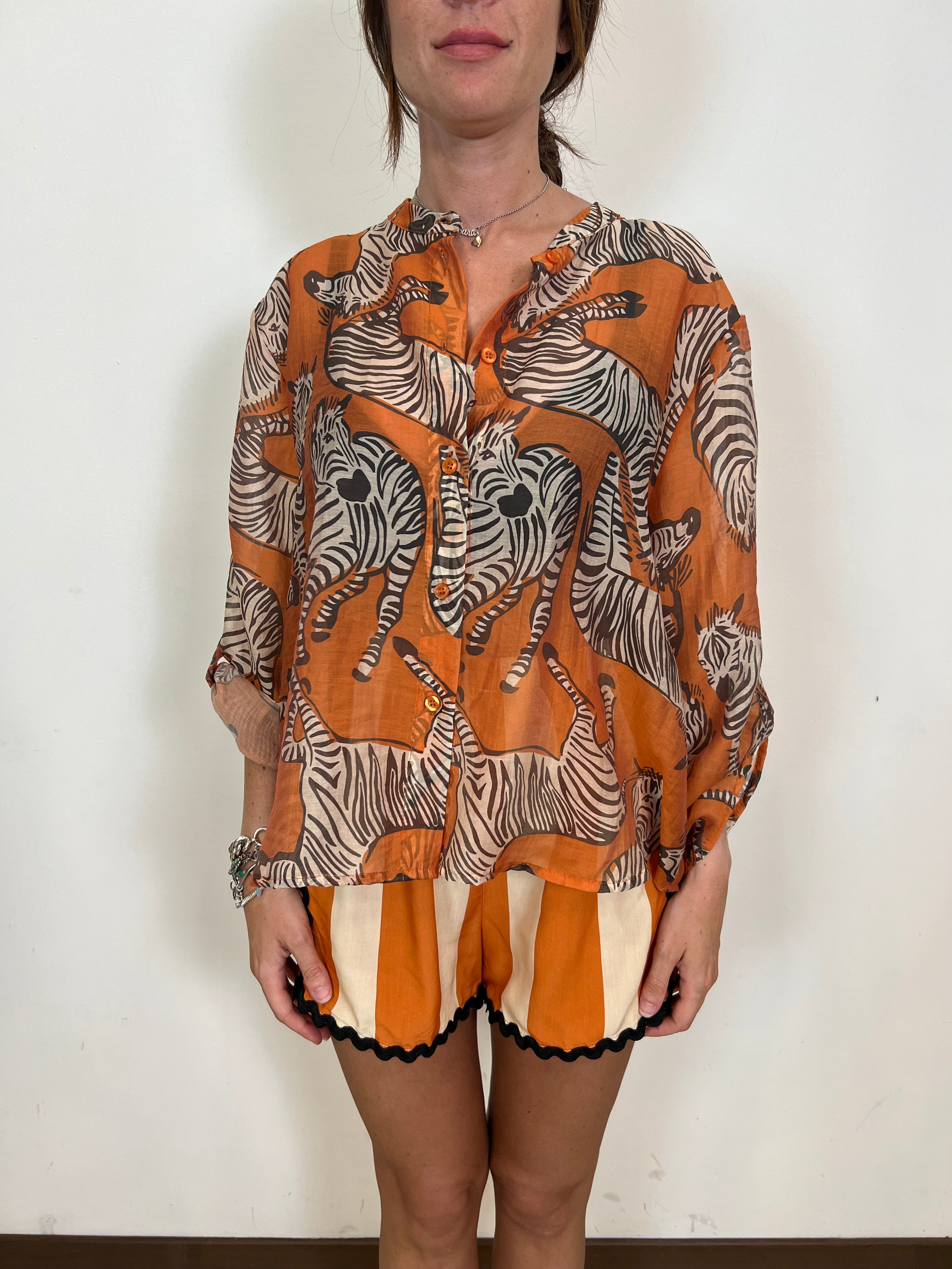Camicia arancio zebre - Haveone
