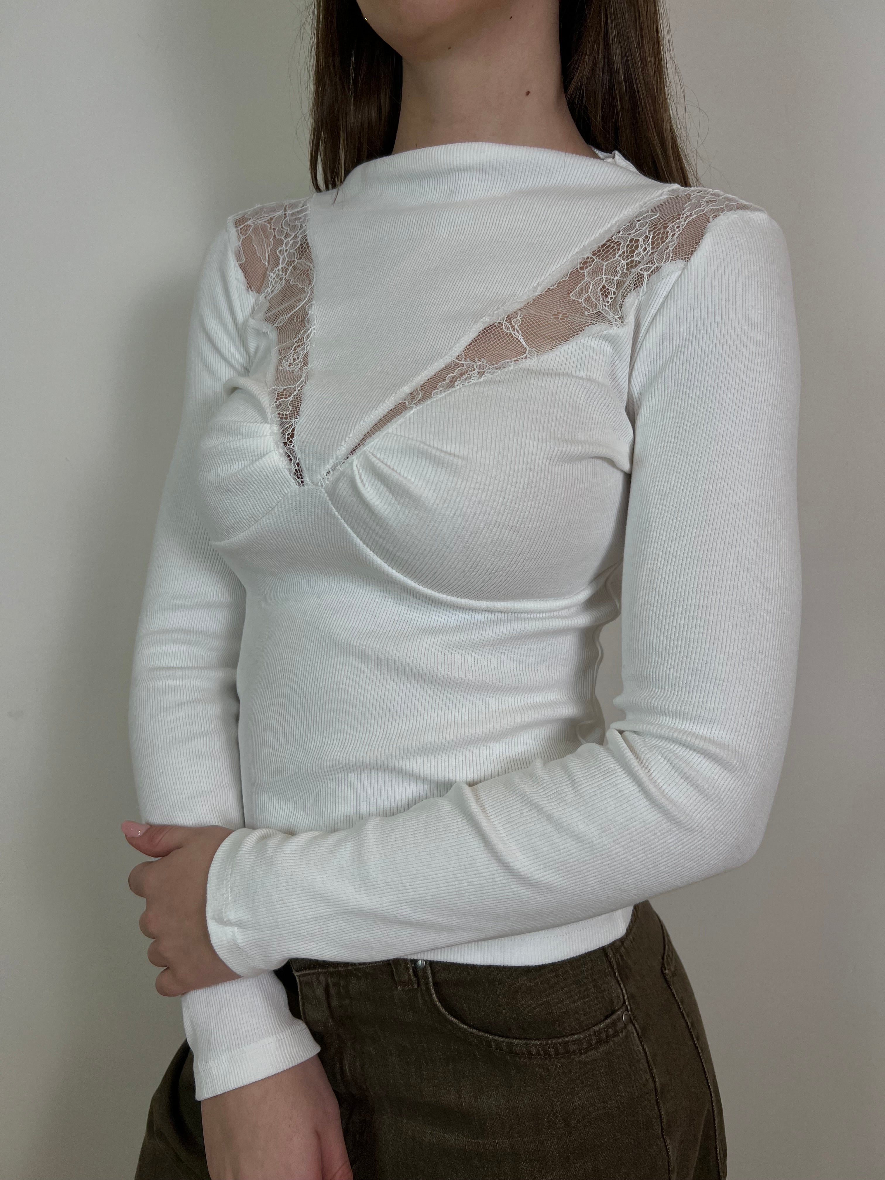 Maglia inserti pizzo - Haveone