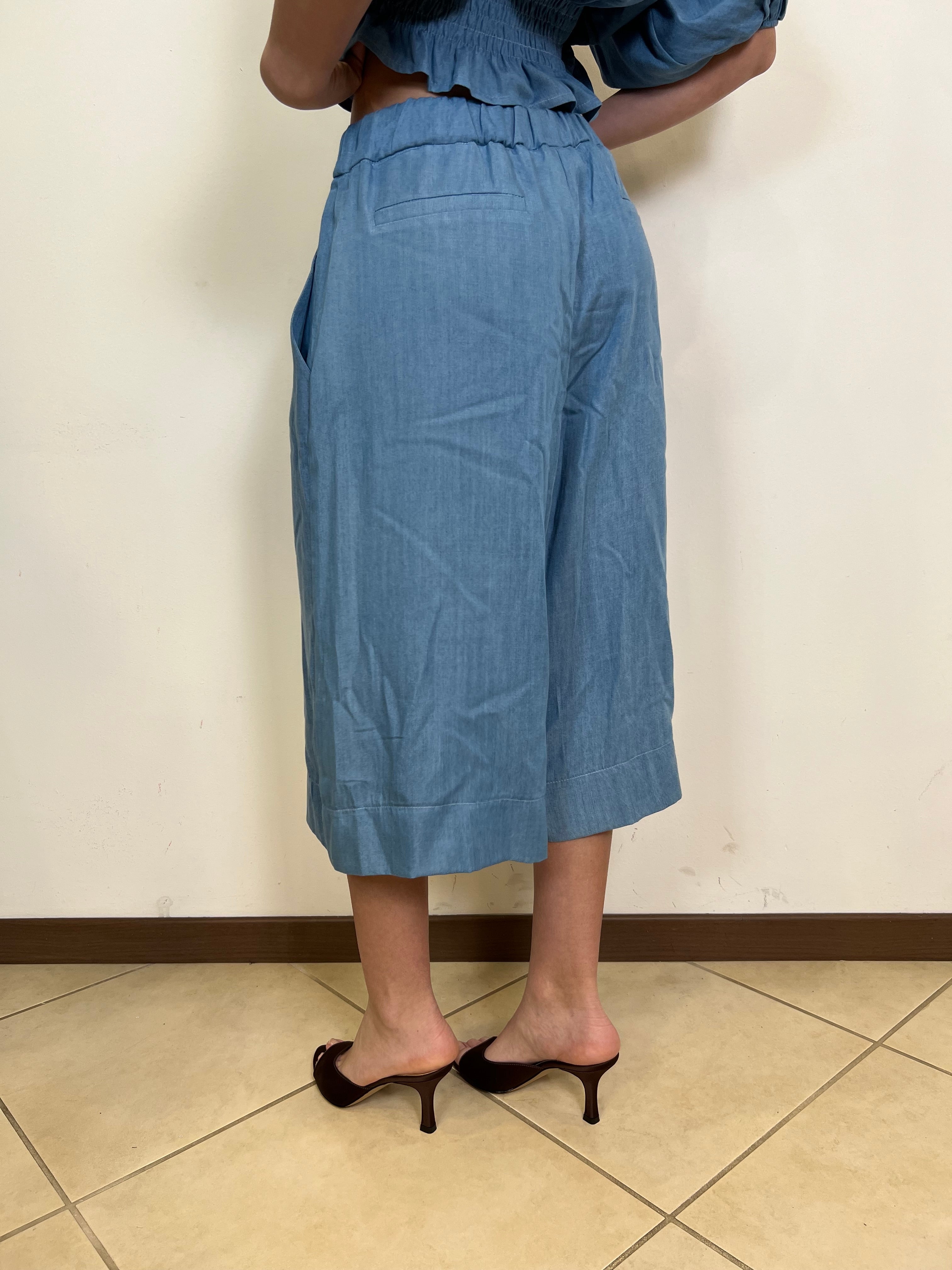 Pantalone bermuda chambray - Tensione In