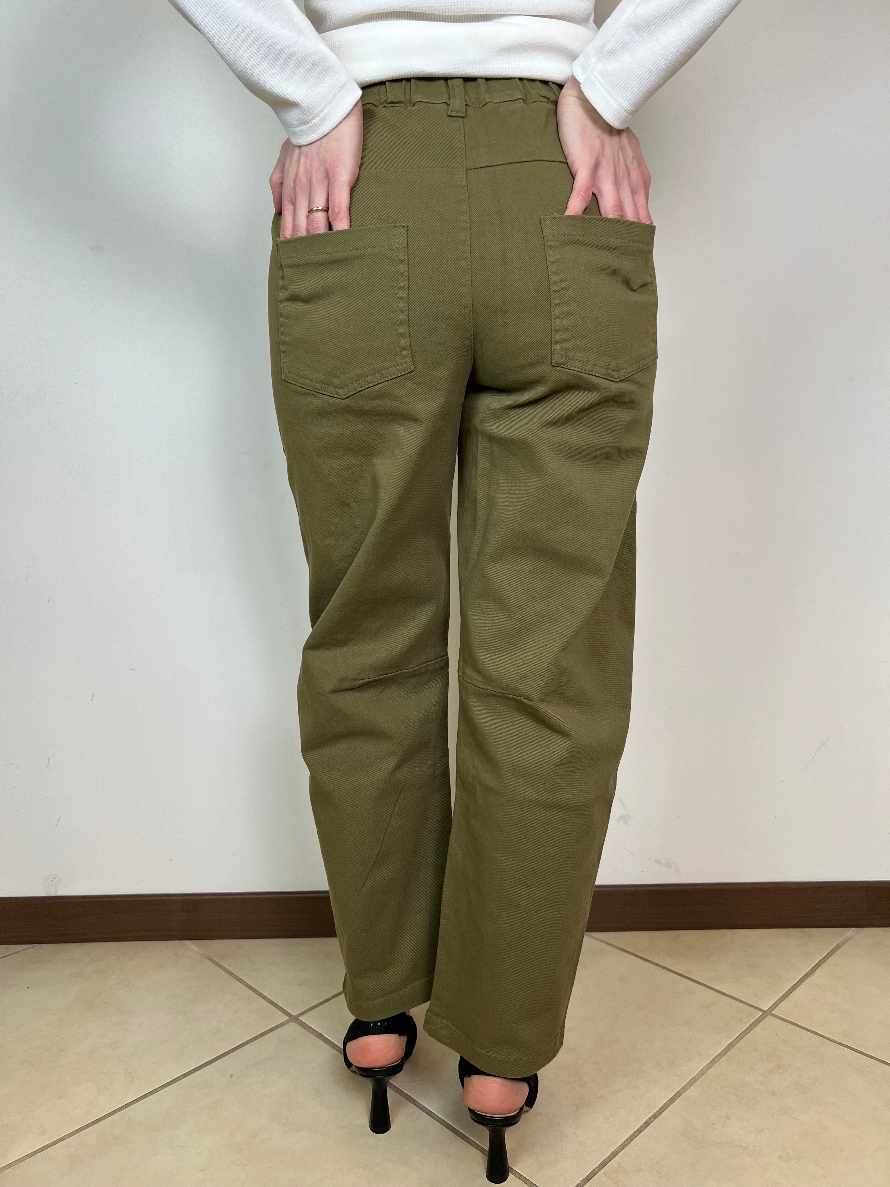 Pantalone barrel elastico dietro - Kontatto