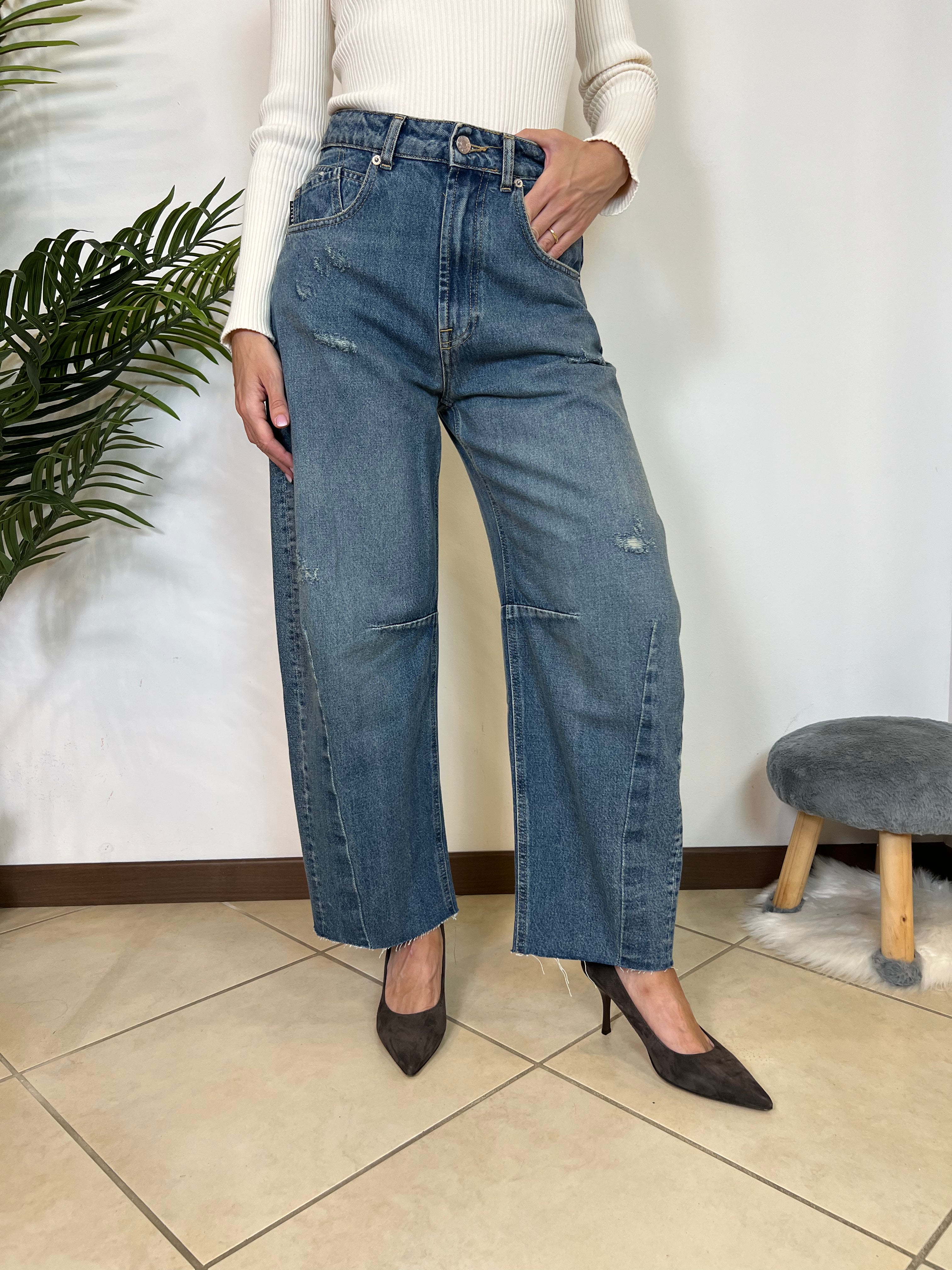Jeans Barbara Dirty Denim- Haveone