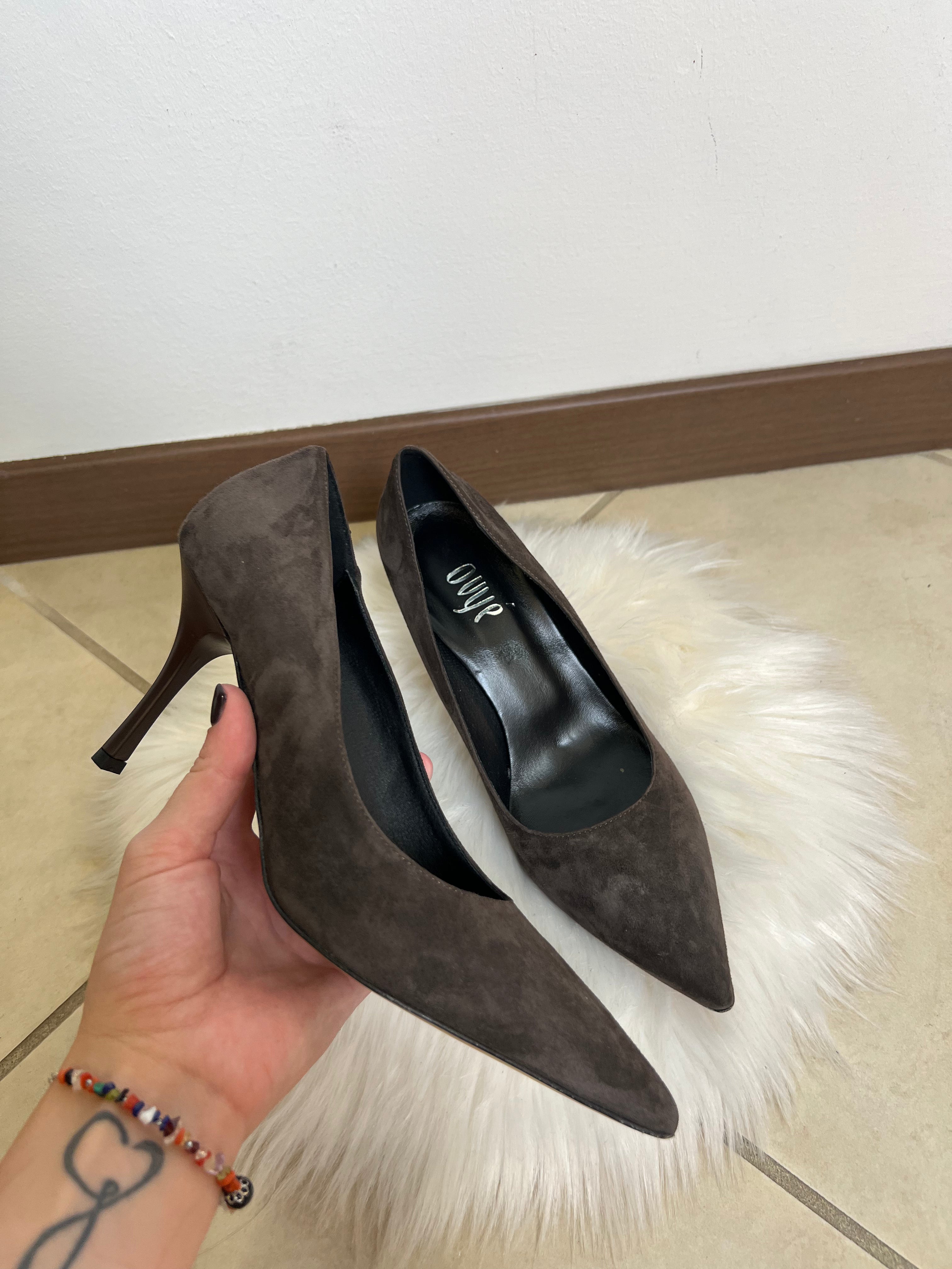 Decolletè camoscio moro - Ovyè