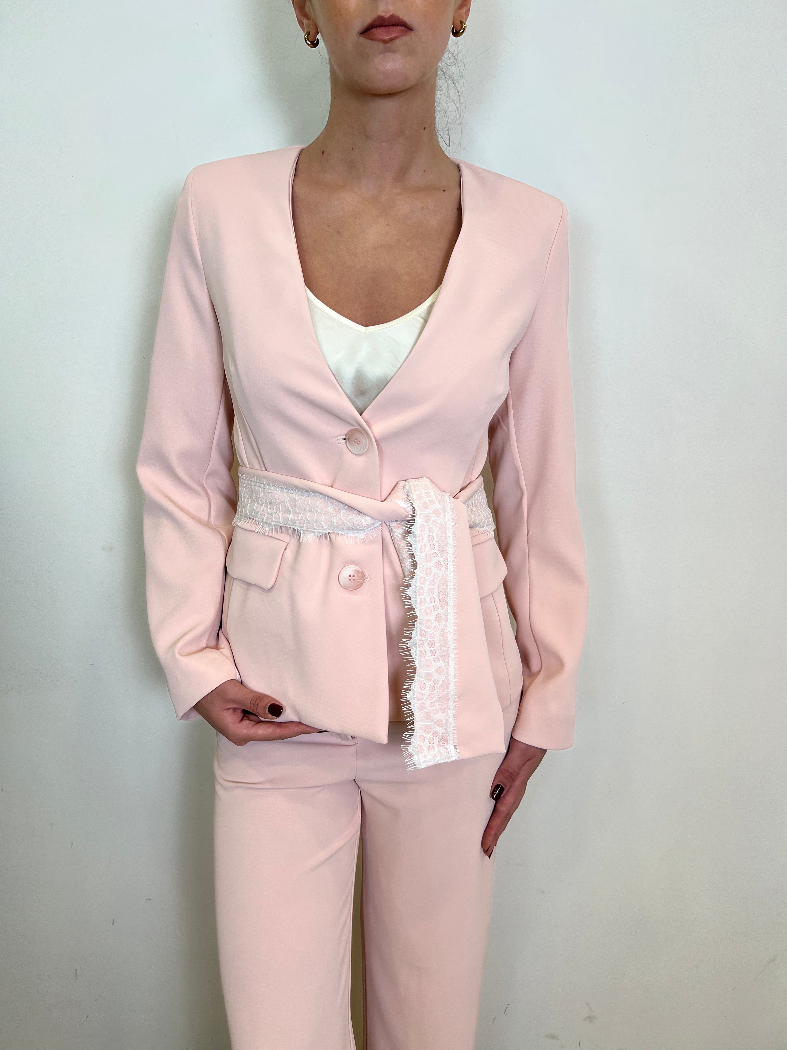 Giacca con fusciacca pizzo - Haveone
