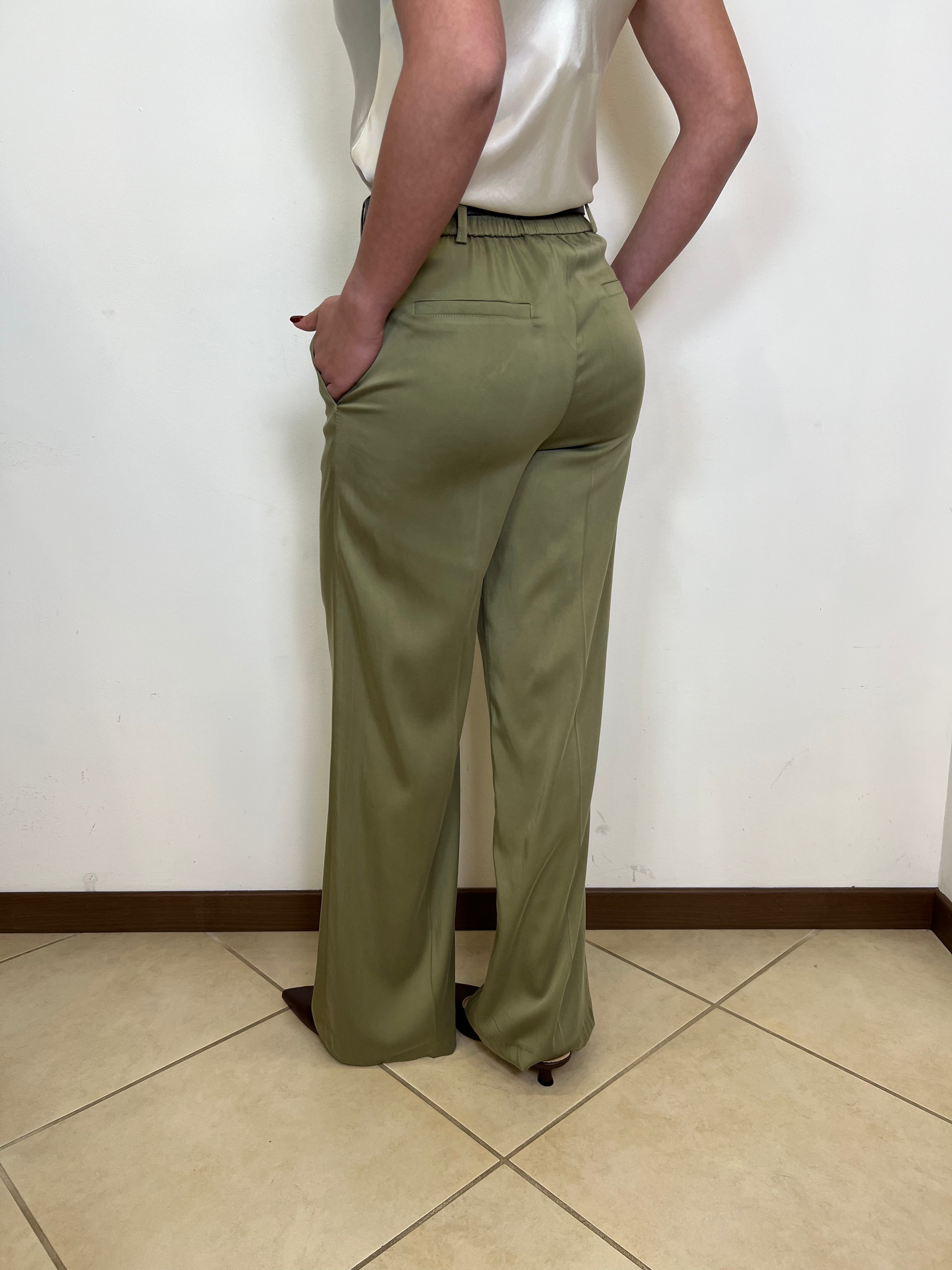 Pantalone tencel con cintura - Haveone