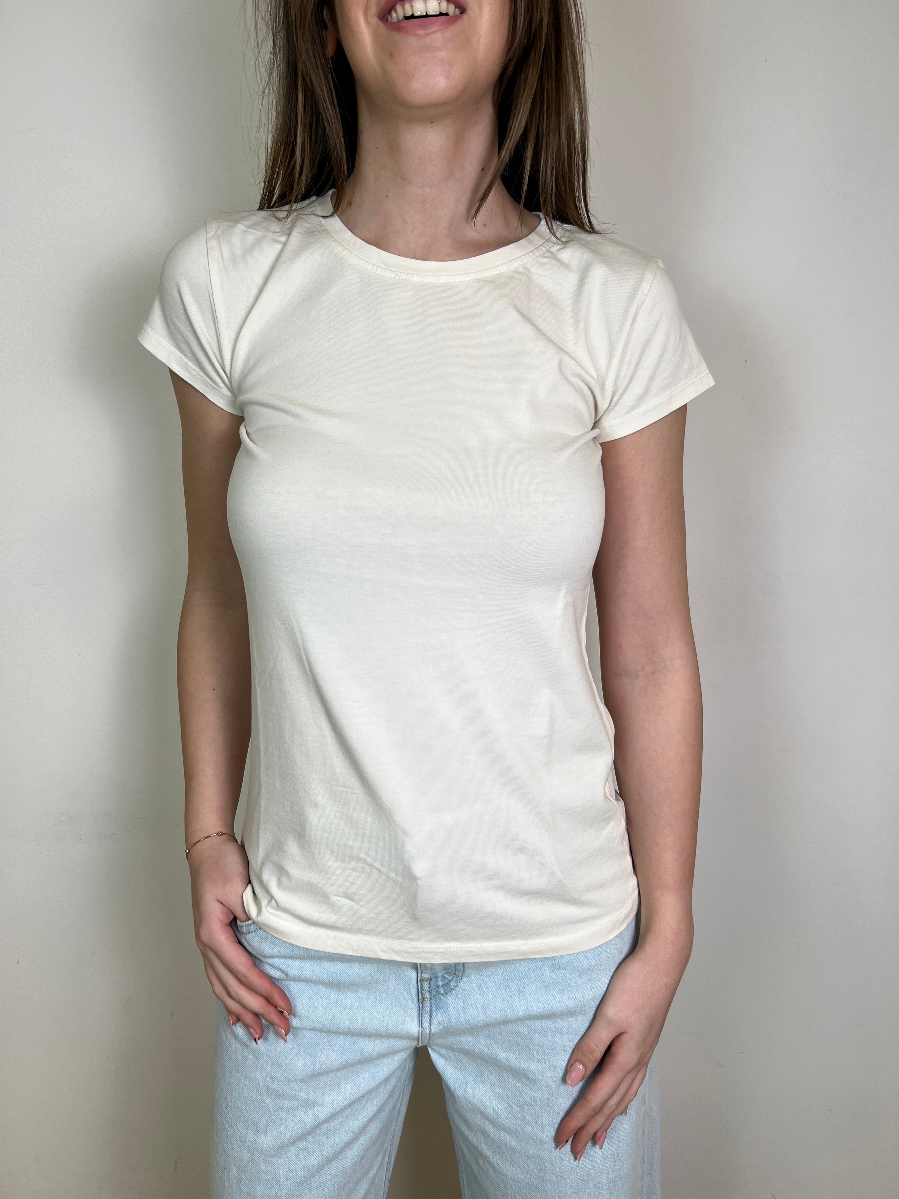 T-shirt mezza manica slim girocollo - Haveone