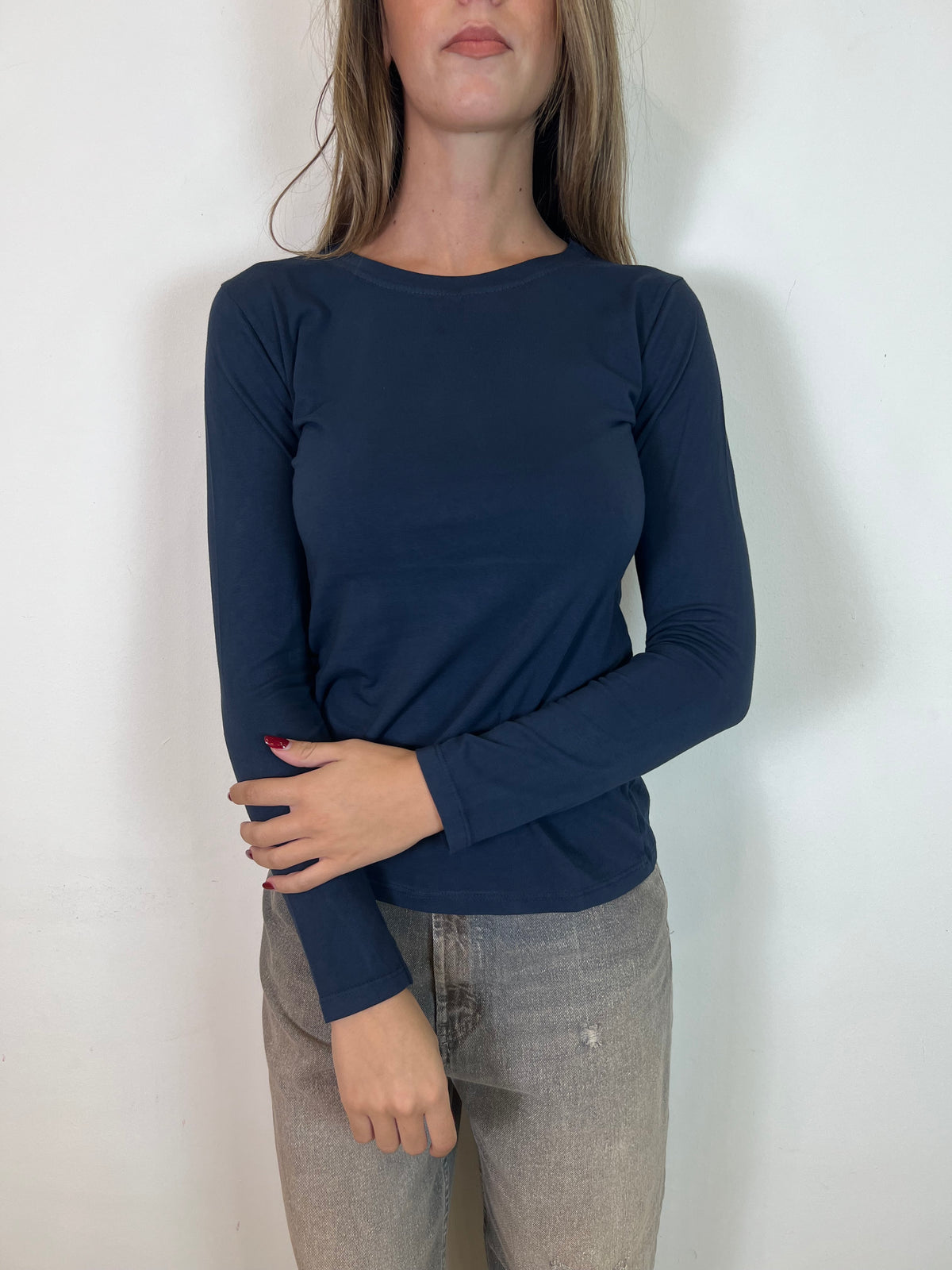 T-shirt slim girocollo basica - Haveone