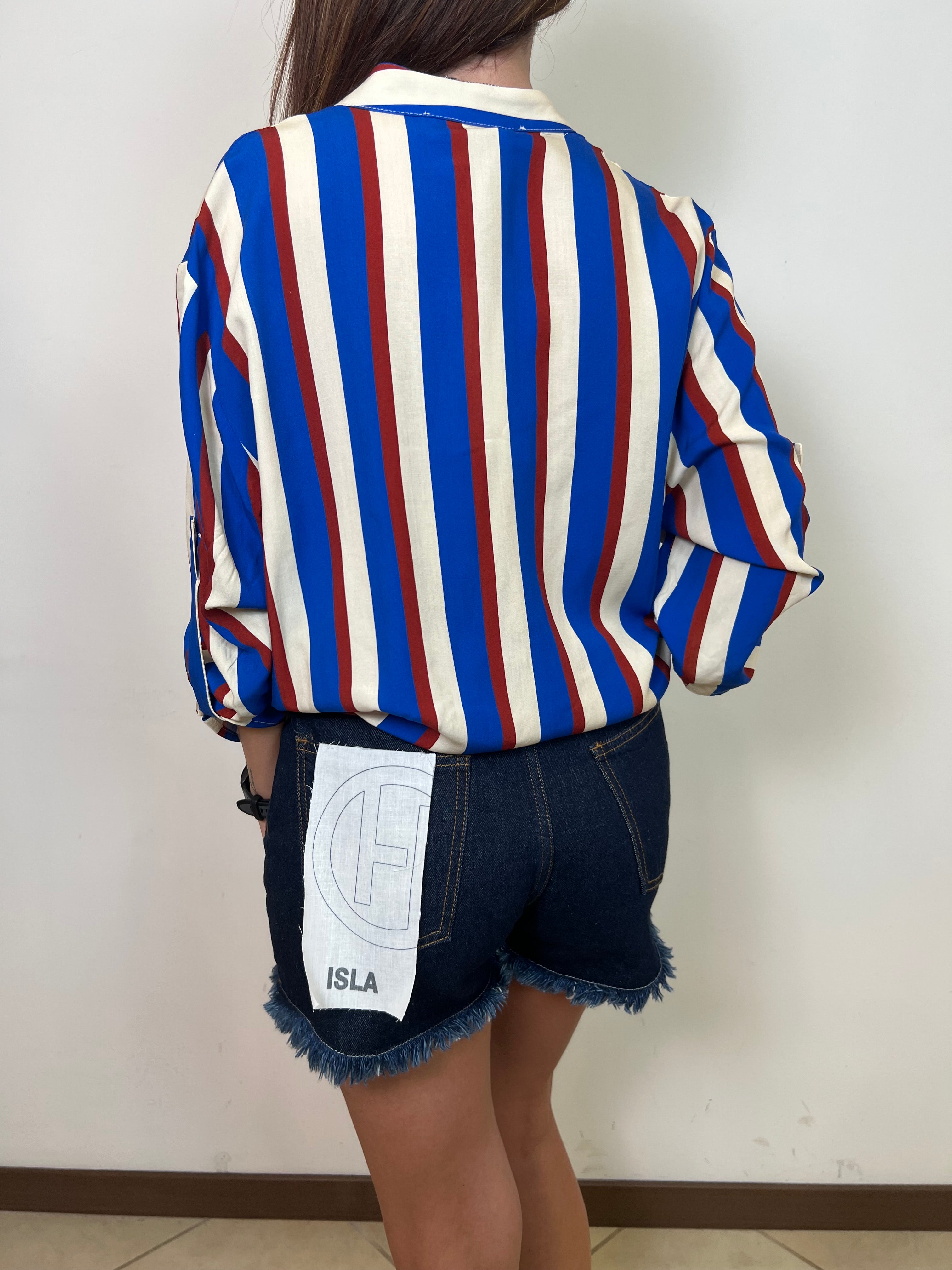 Camicia righe blu elettrico - Haveone
