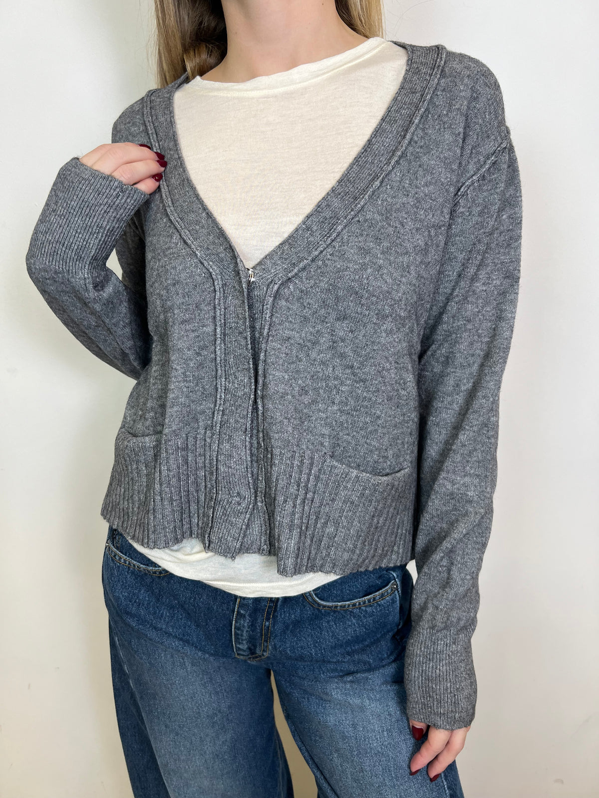 Cardigan corto rasato - Haveone