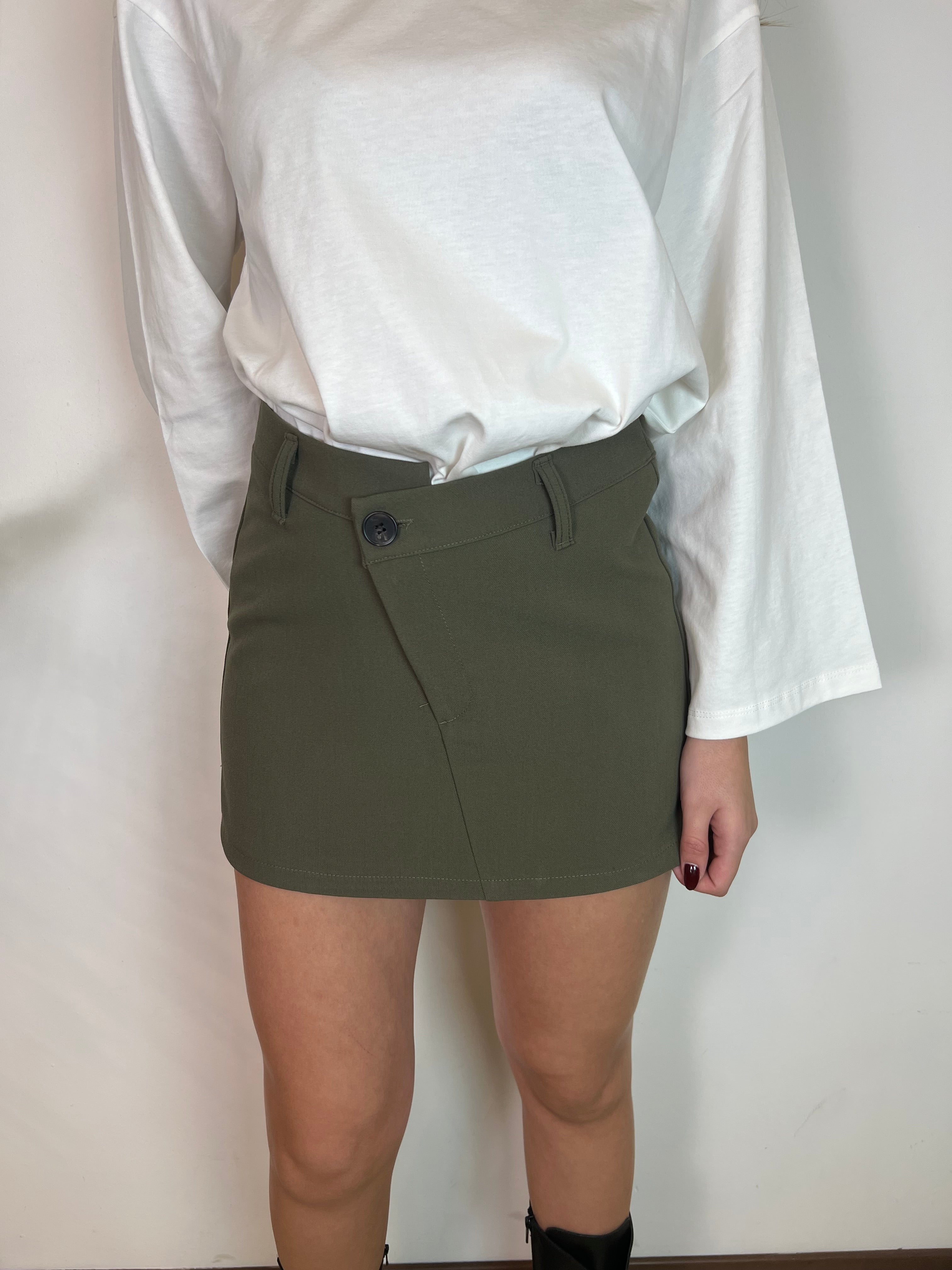 Gonna pantaloncino chiusura asimmetrica - Haveone