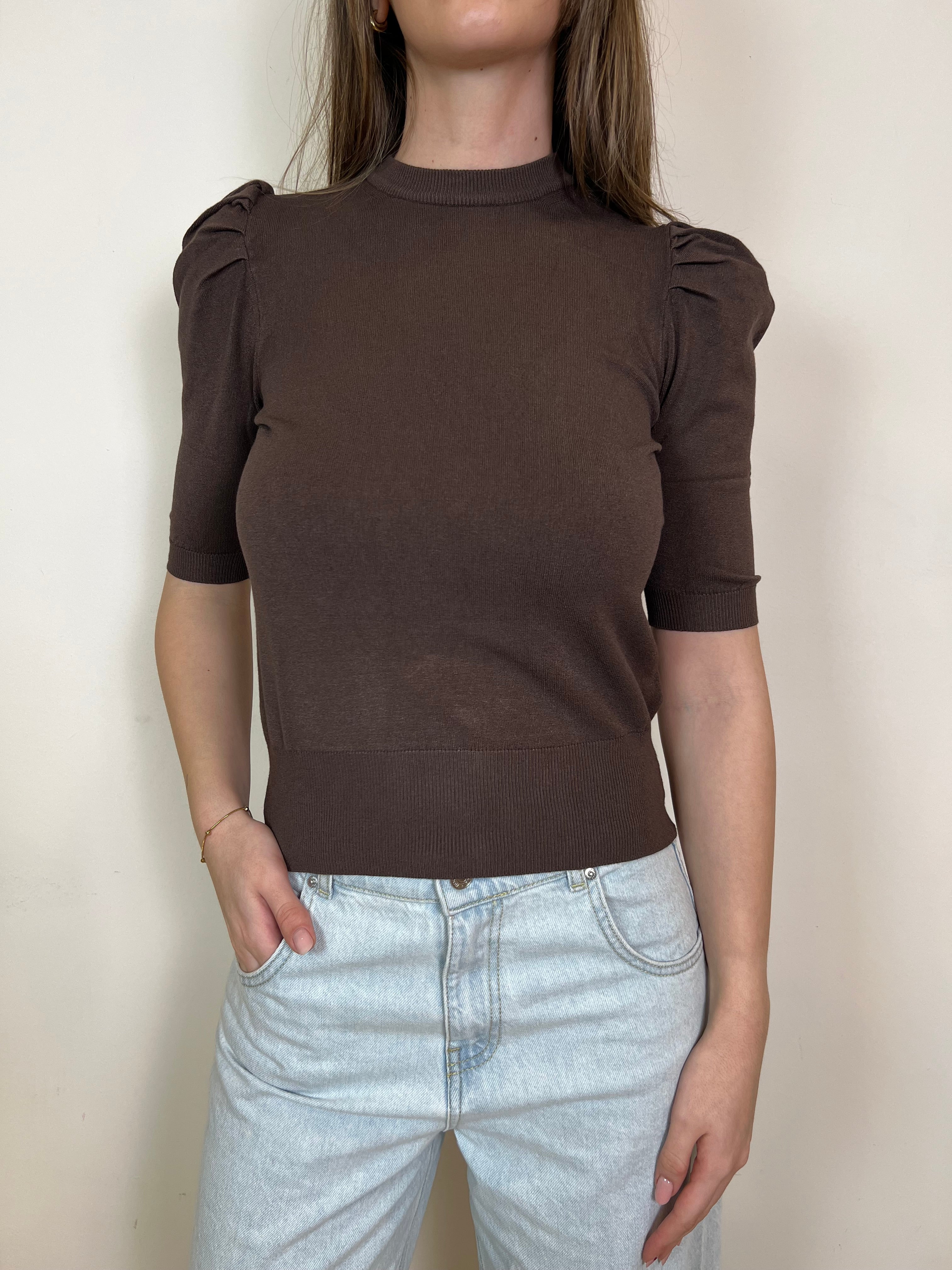 Maglia manica sbuffo tre quarti - Haveone