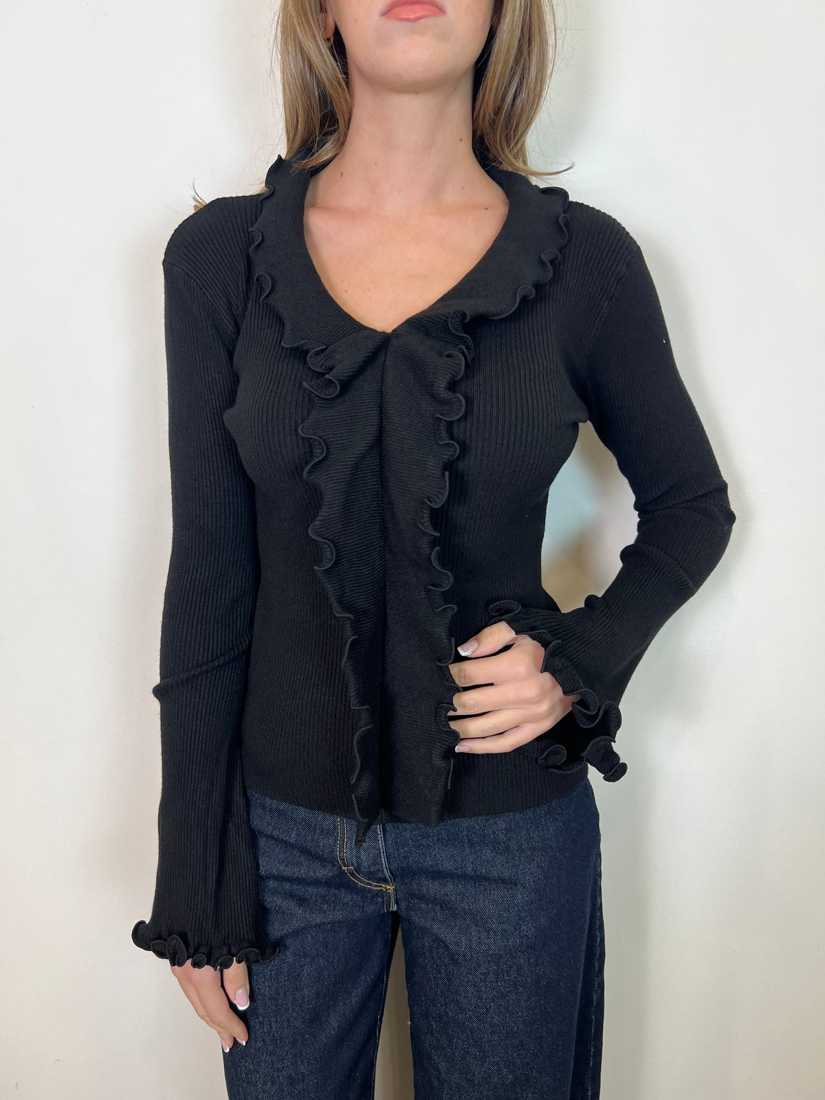 Maglia scollo v rouches - Haveone