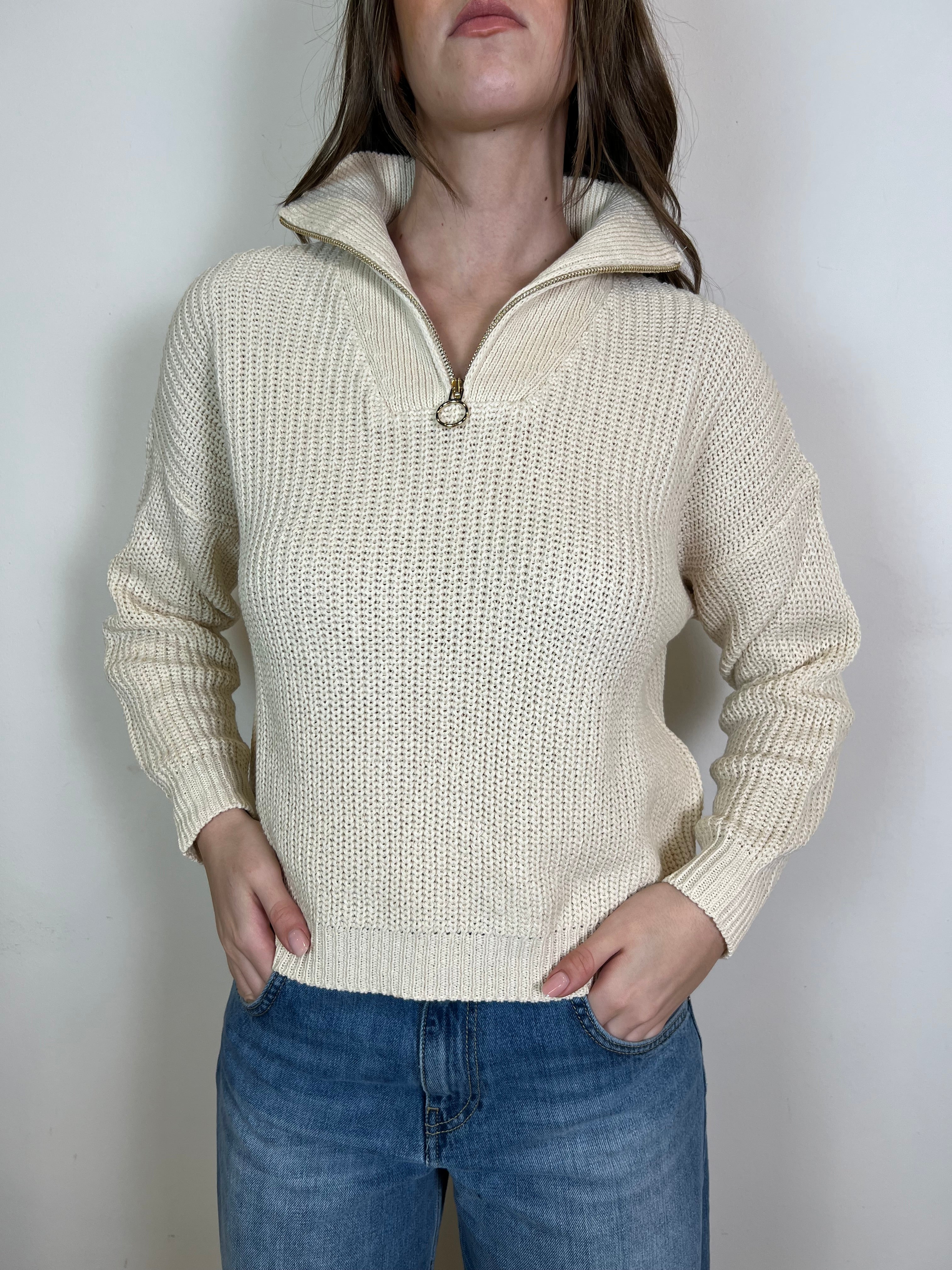 Maglia mini zip - Haveone