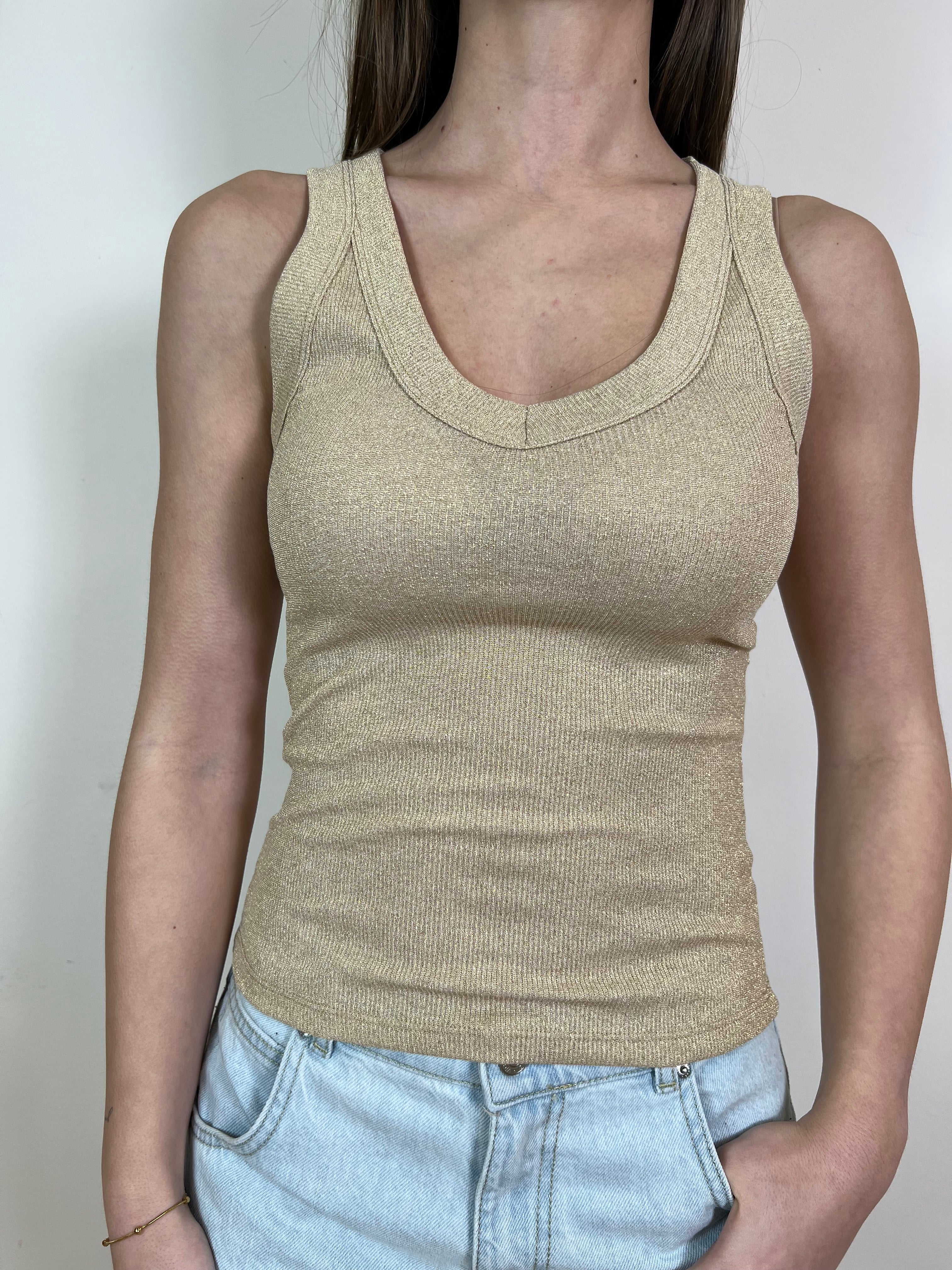Canotta lurex scollo V - Vicolo