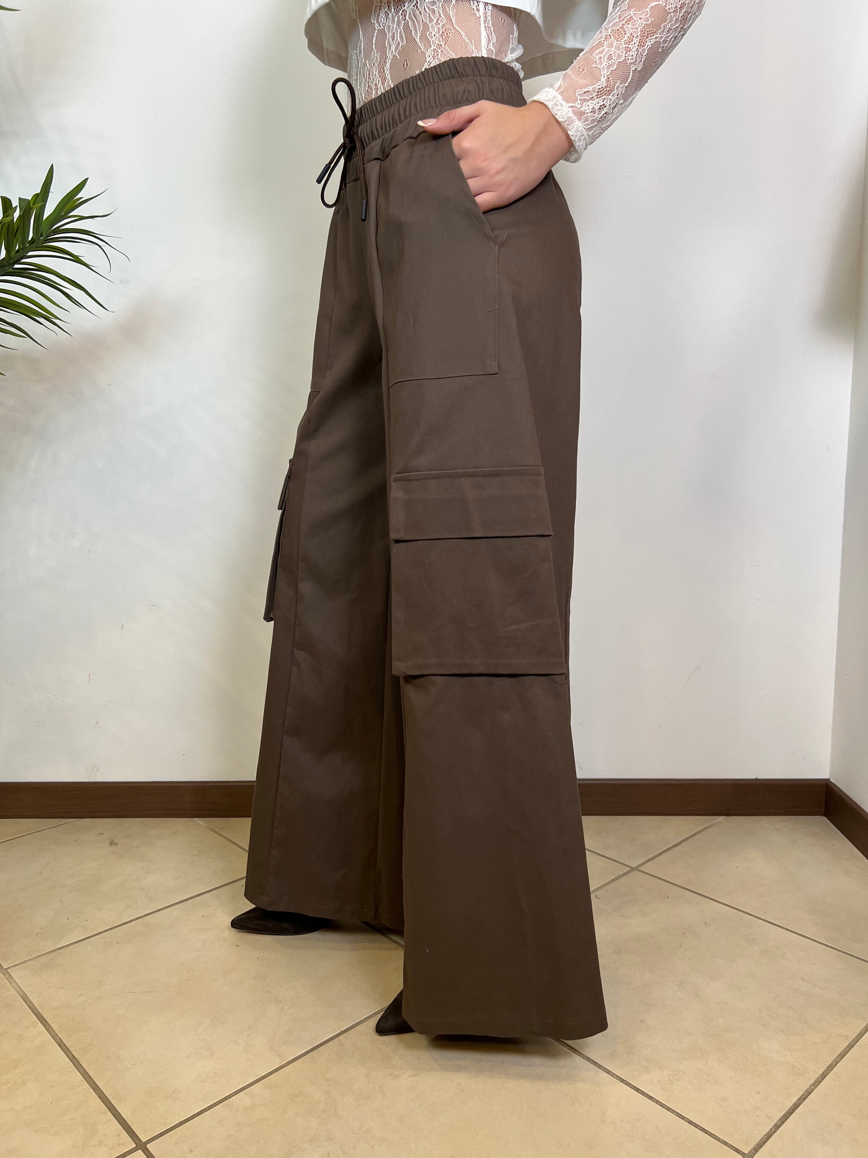 Pantalone cargo a palazzo - Haveone