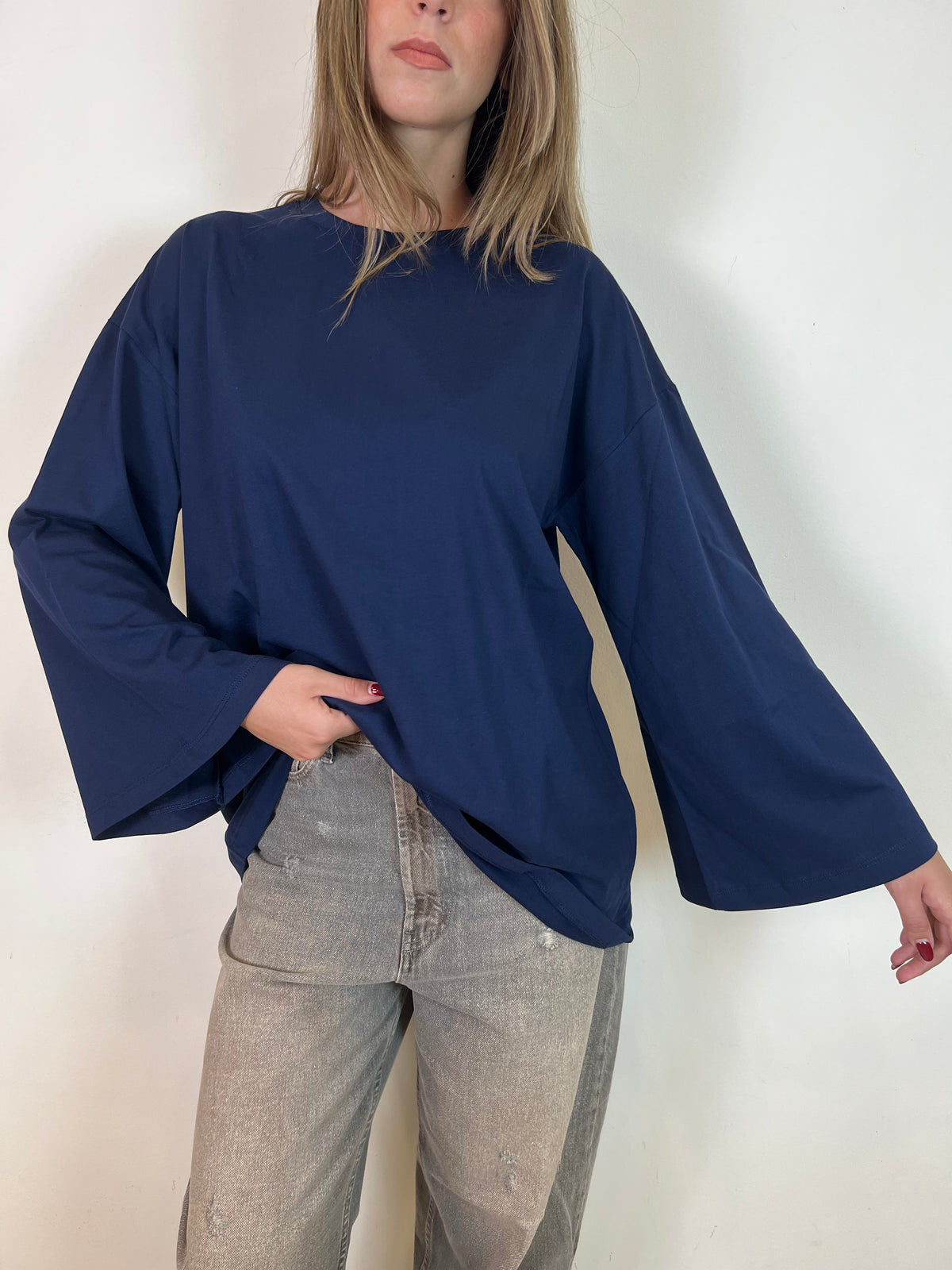T-shirt lunga manica ampia - Vicolo