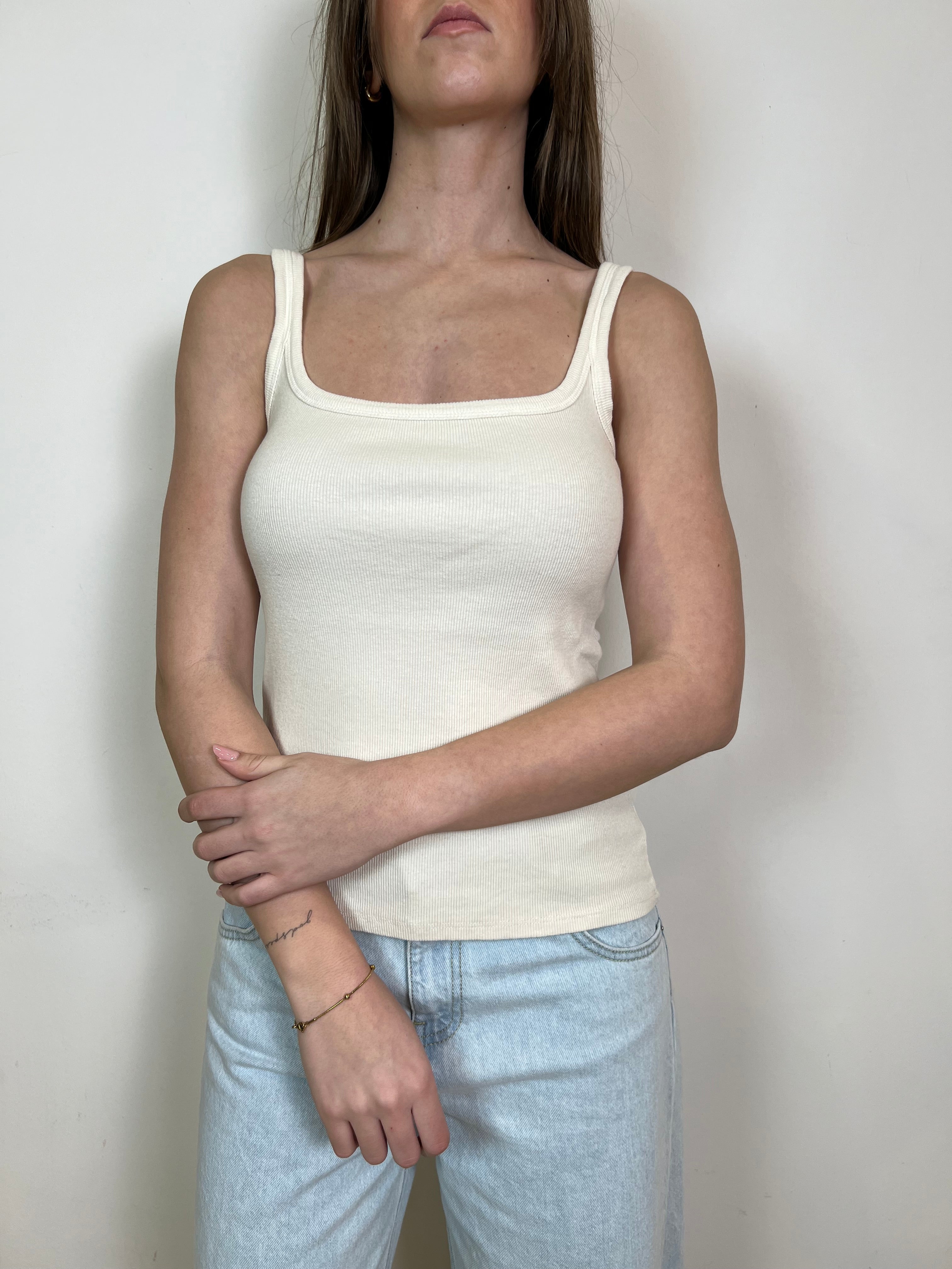 Canotta costina scollo quadro - Haveone