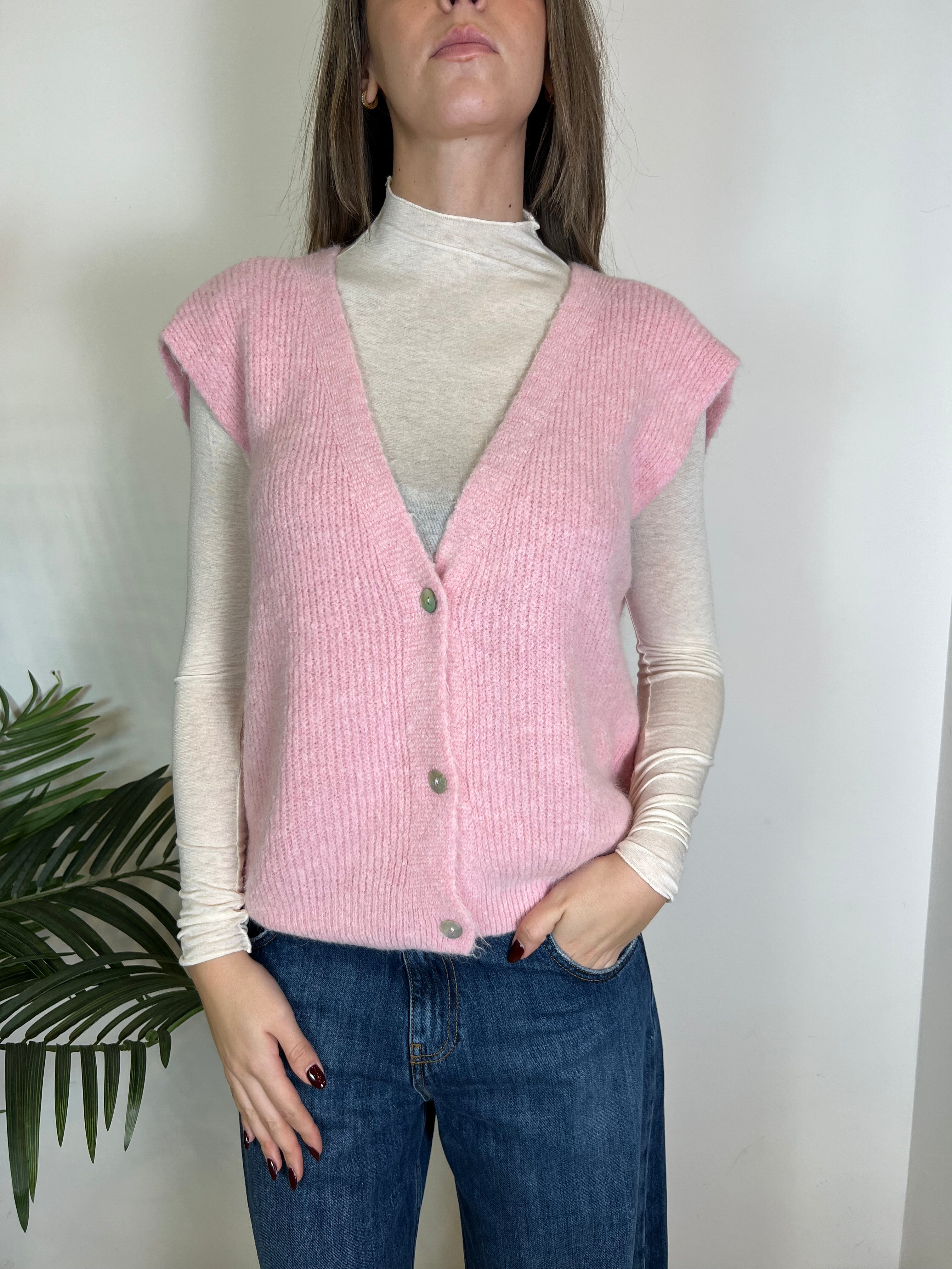 Gilet alpaca bottoncini - Haveone