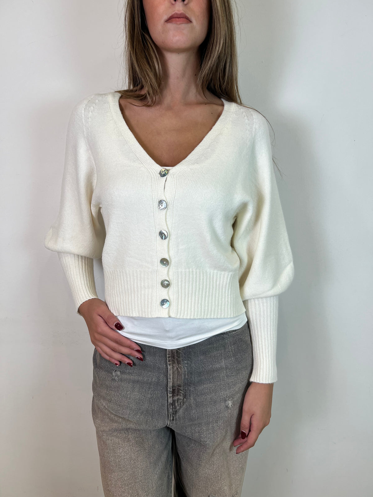 Cardigan manica palloncino - Haveone