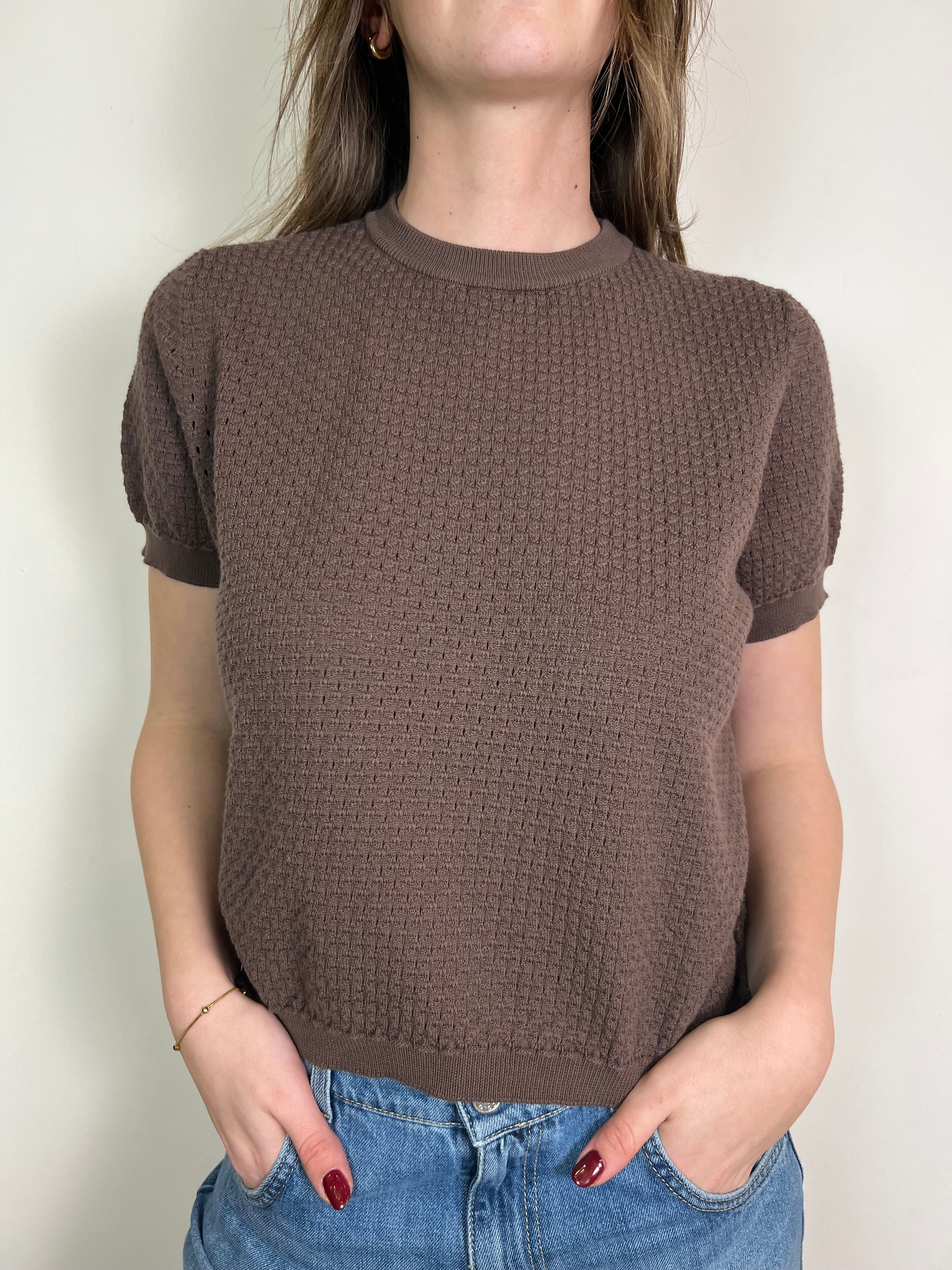 Maglia mezza manica traforata - Vicolo