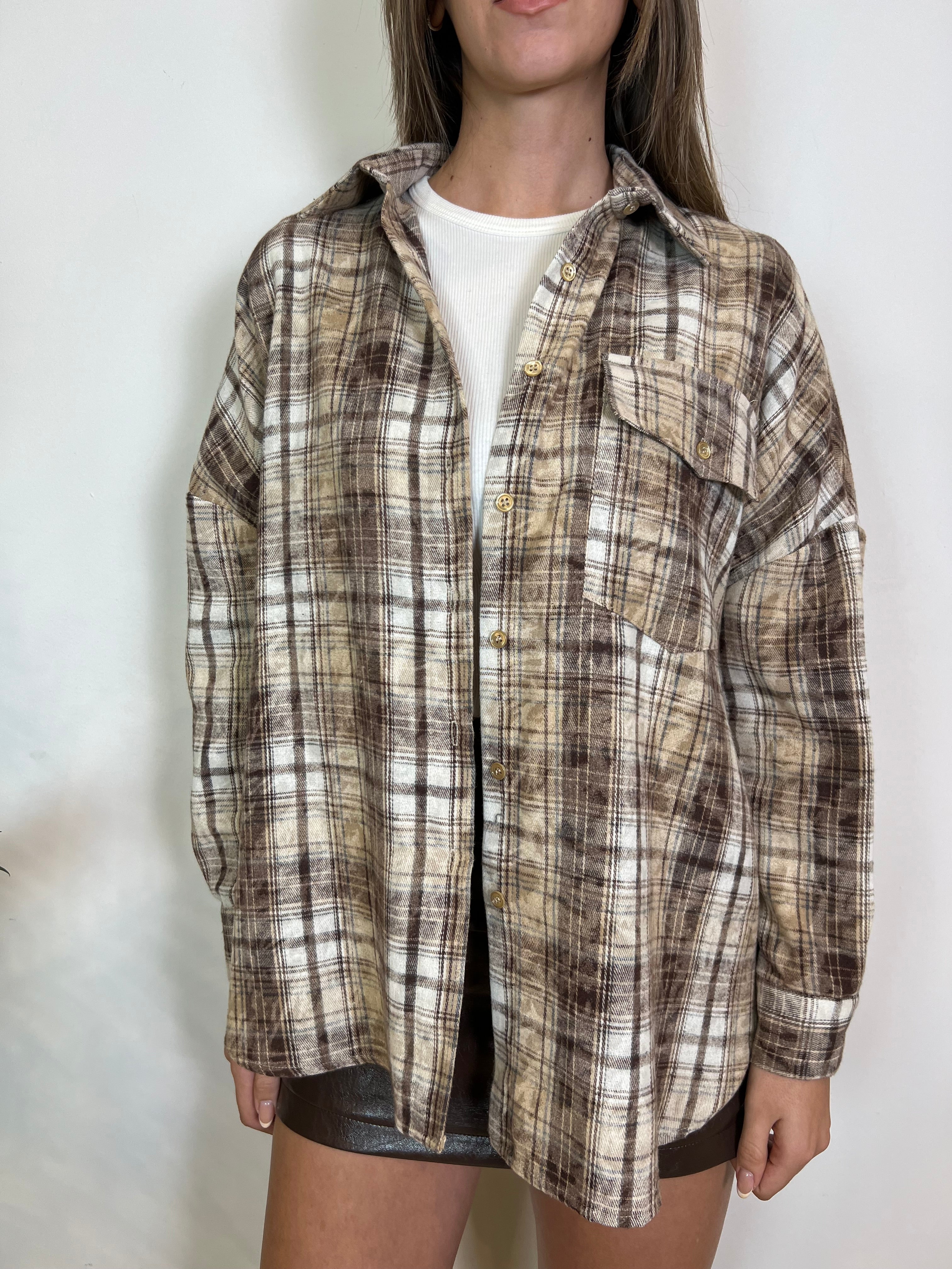 Camicia check beige - Vicolo