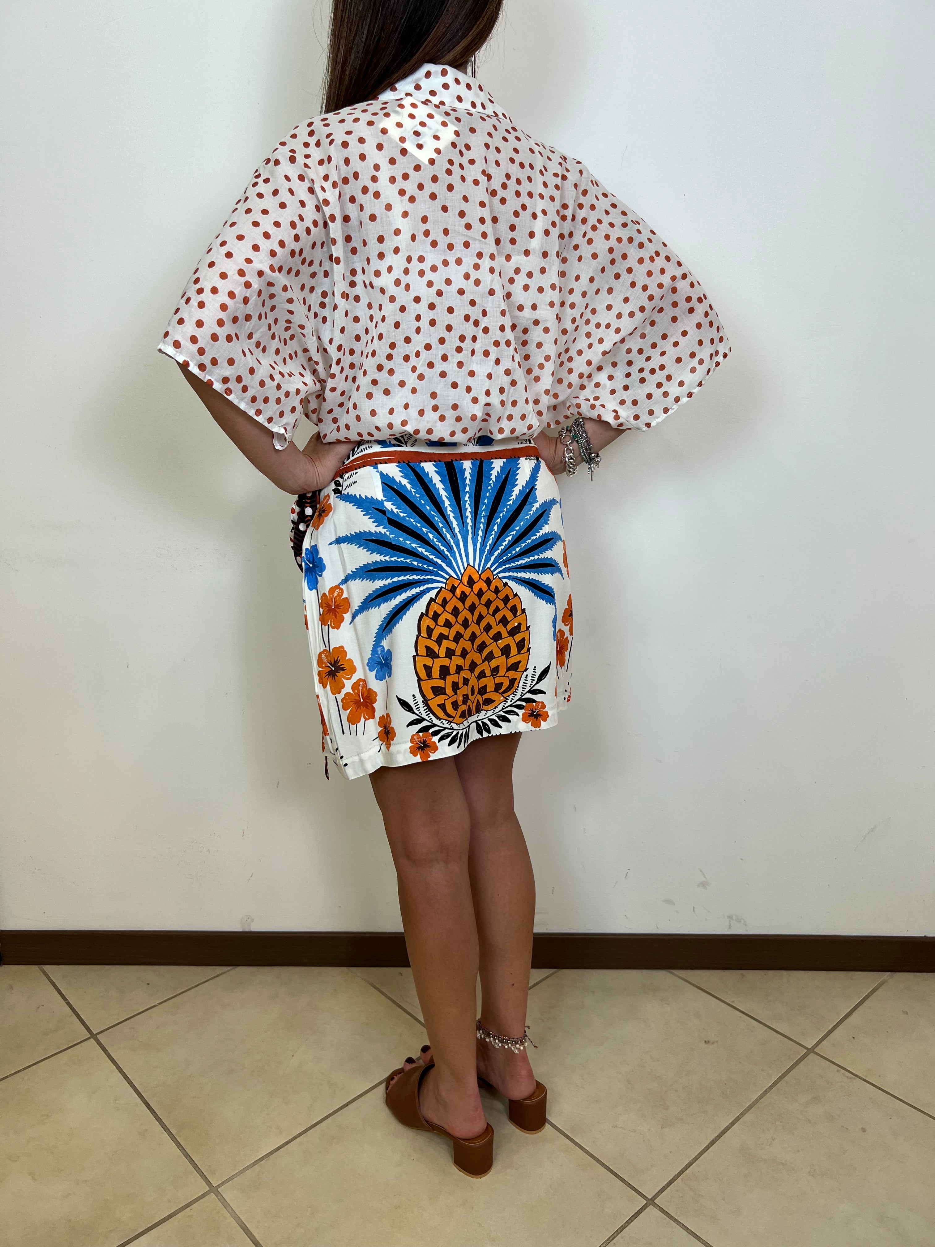 Coordinato camicia pois e gonna pareo - Vicolo