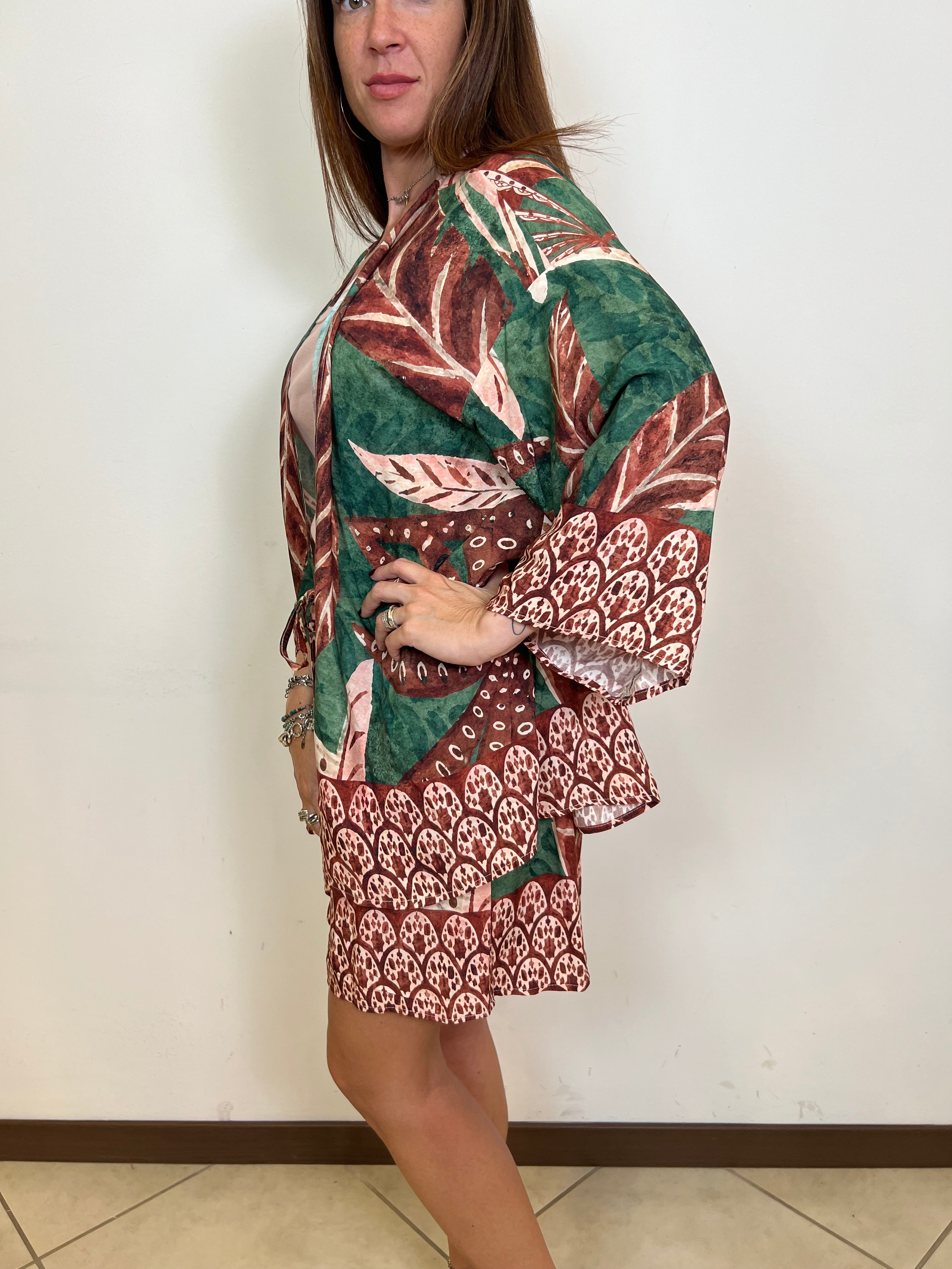 Kimono fantasia verde - Haveone