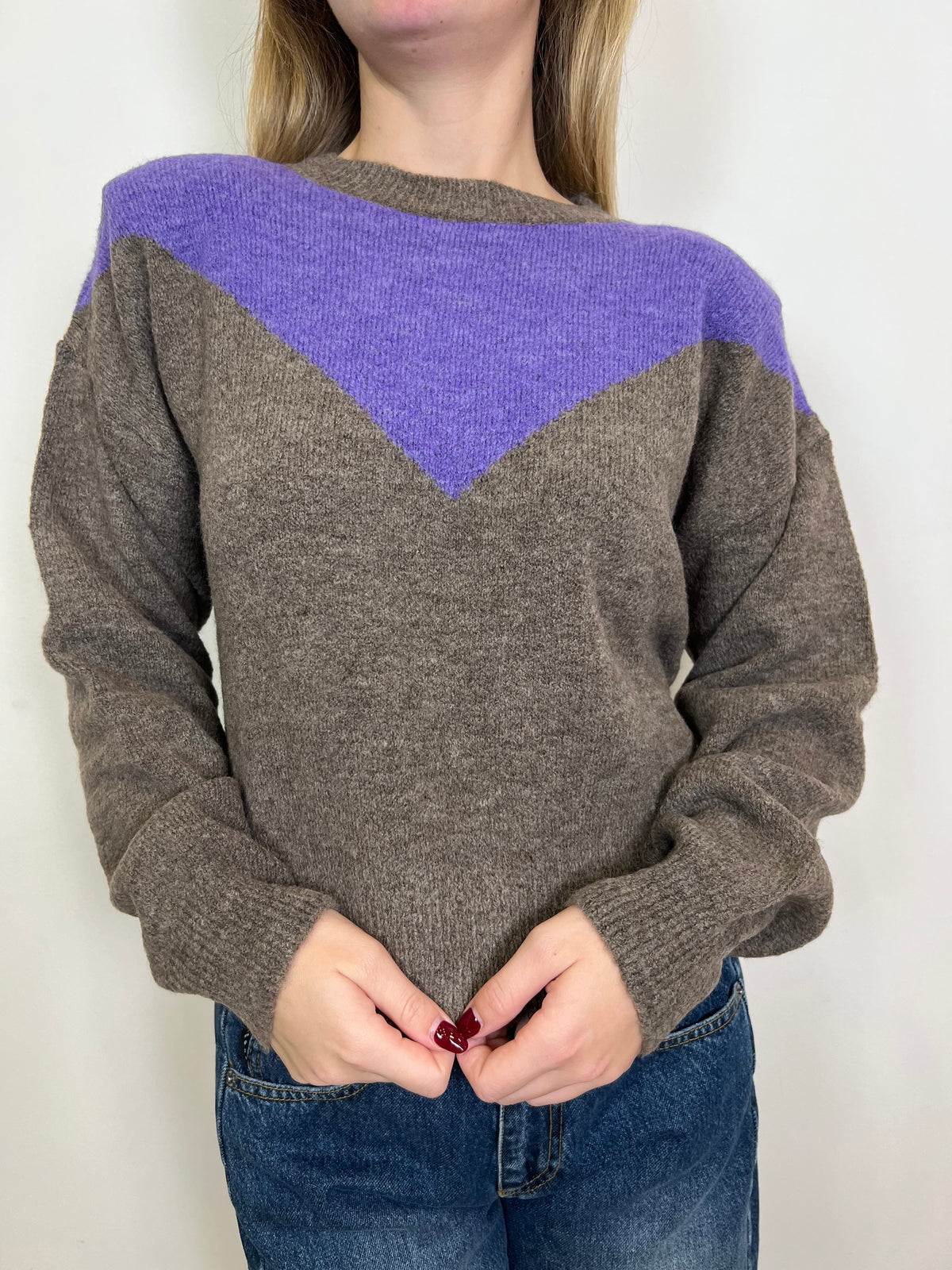 Maglia bicolor spalline - Haveone