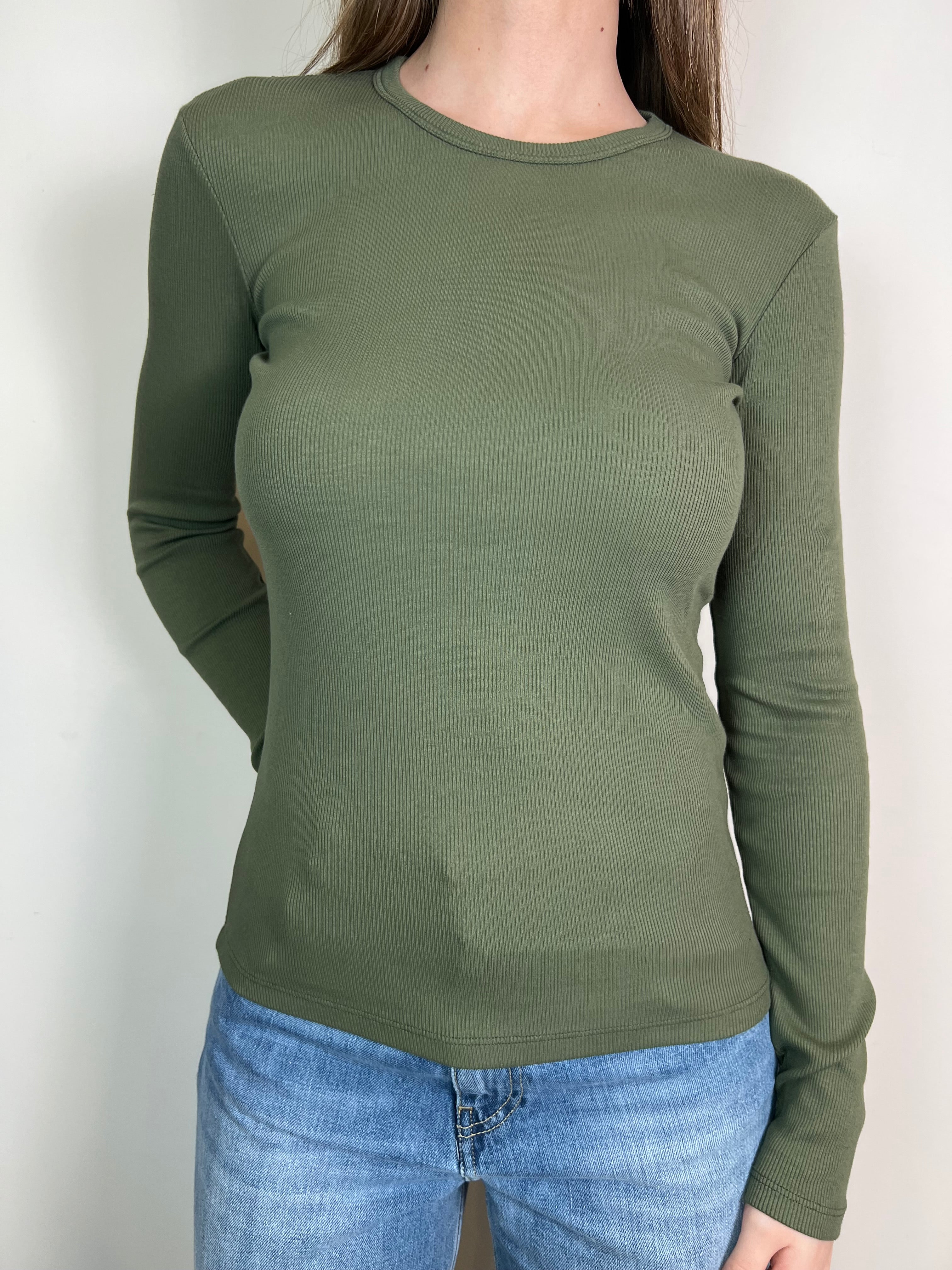 T-shirt manica lunga costina - Vicolo