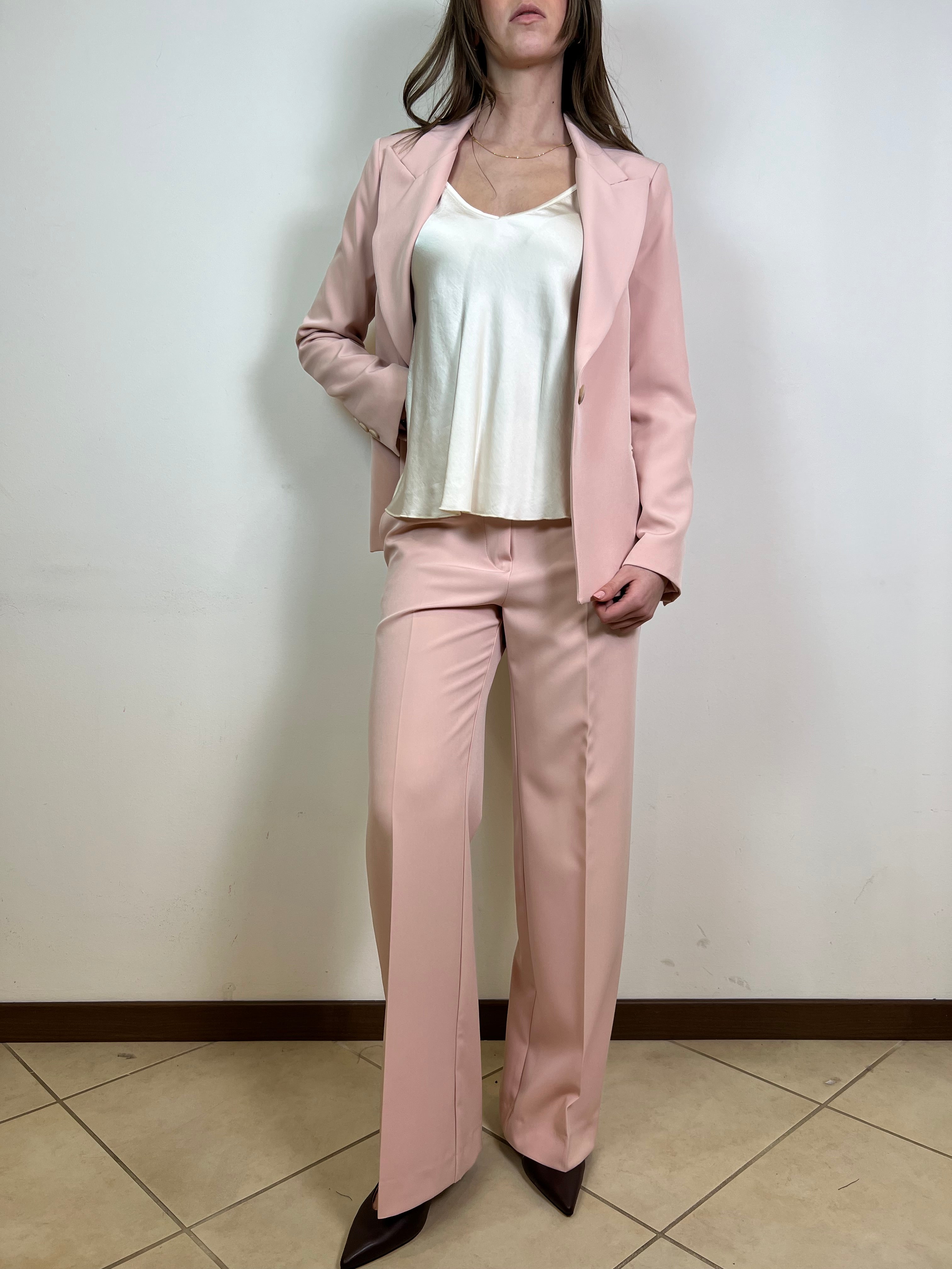 Pantalone gamba dritta rosa - Haveone