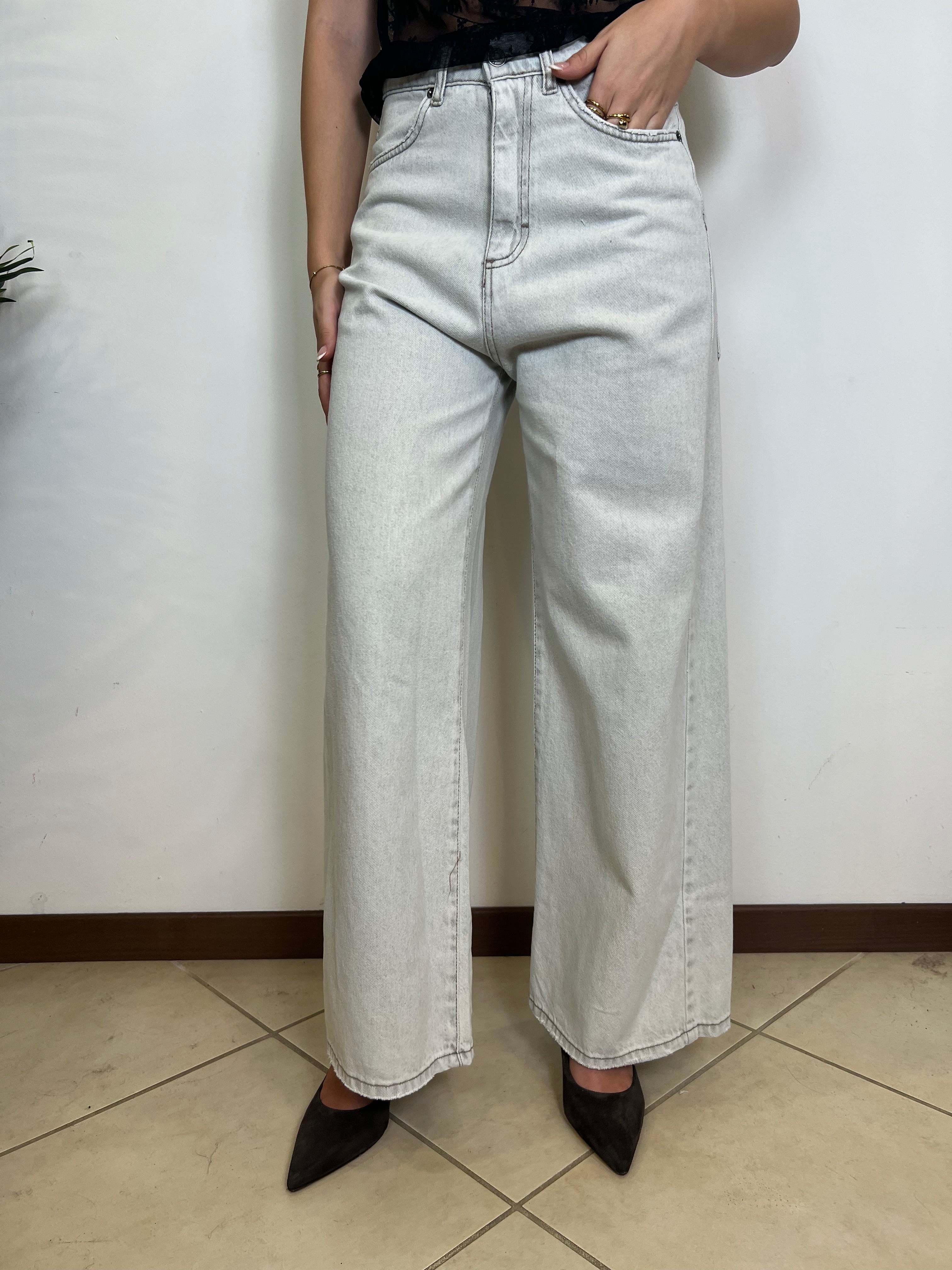 Jeans Giusi superpocket grigio - TensioneIn