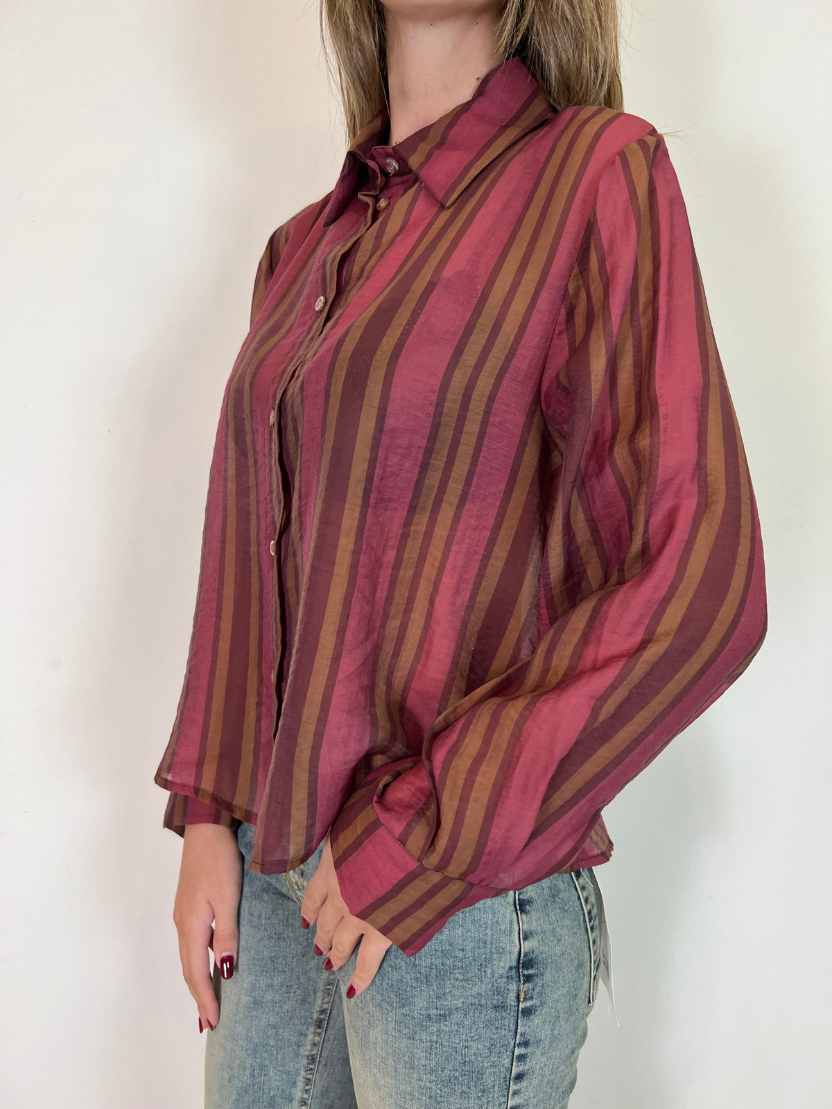 Camicia colletto "Nomad" bordeaux - Haveone