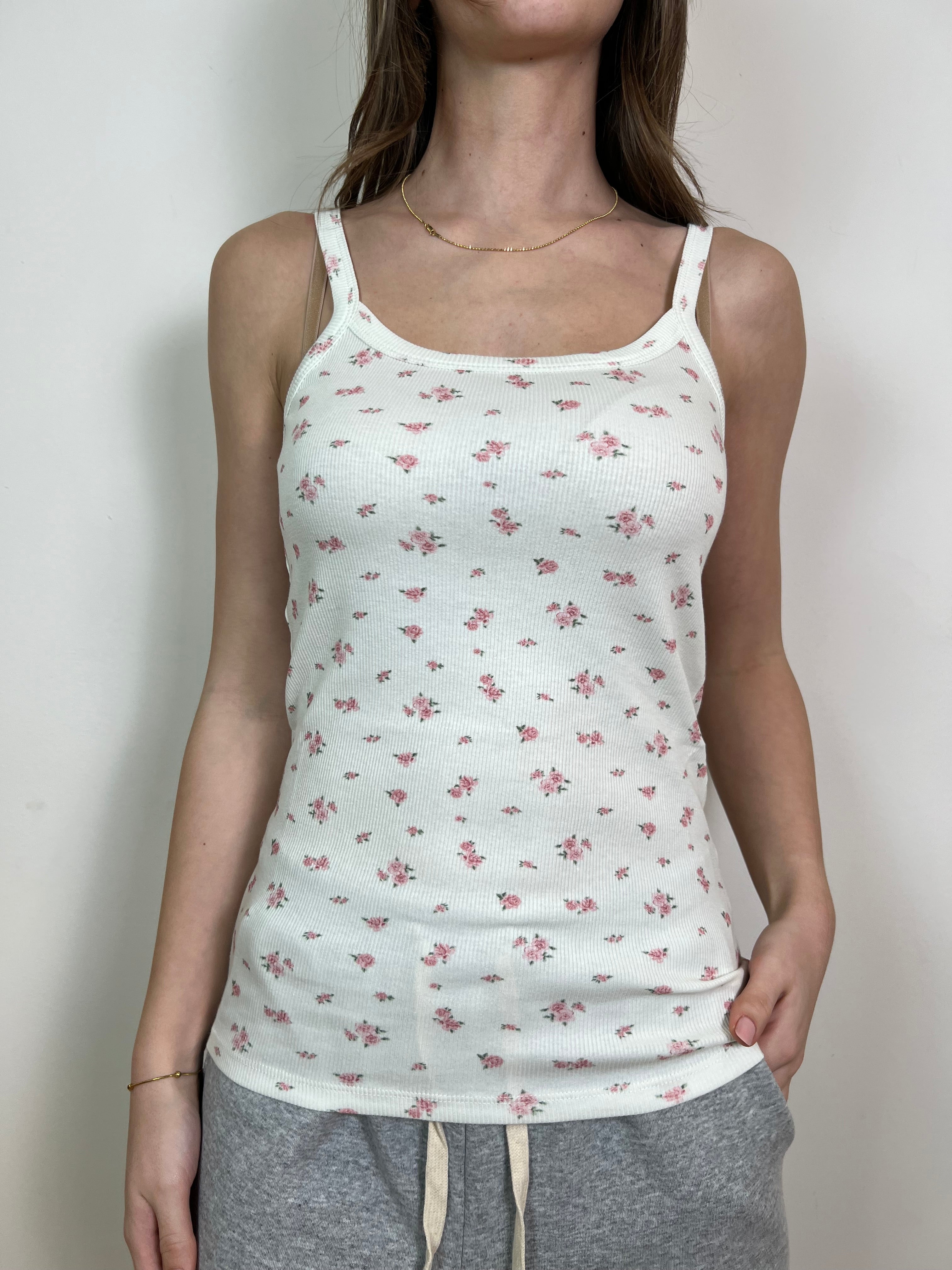 Canotta scollo quadro fiorellini - Vicolo