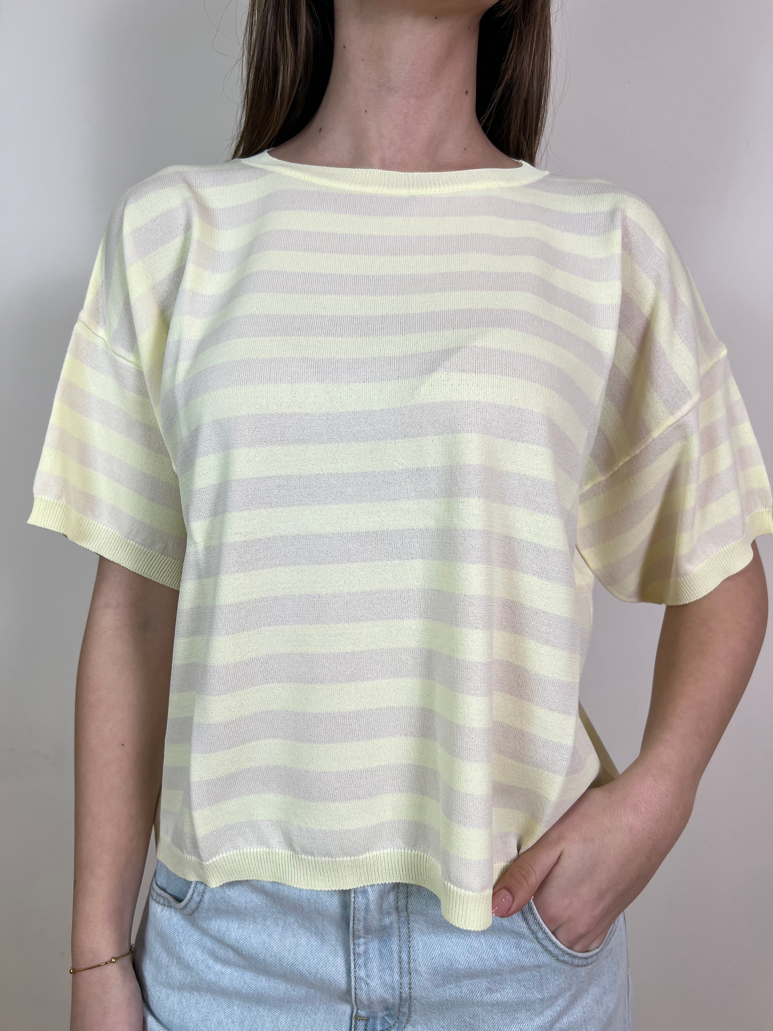 Maglia mezza manica righe - Vicolo