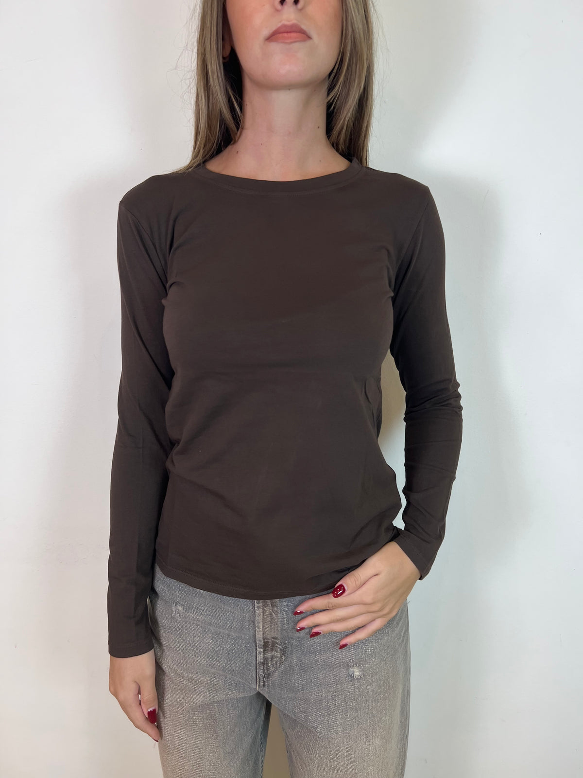 T-shirt slim girocollo basica - Haveone