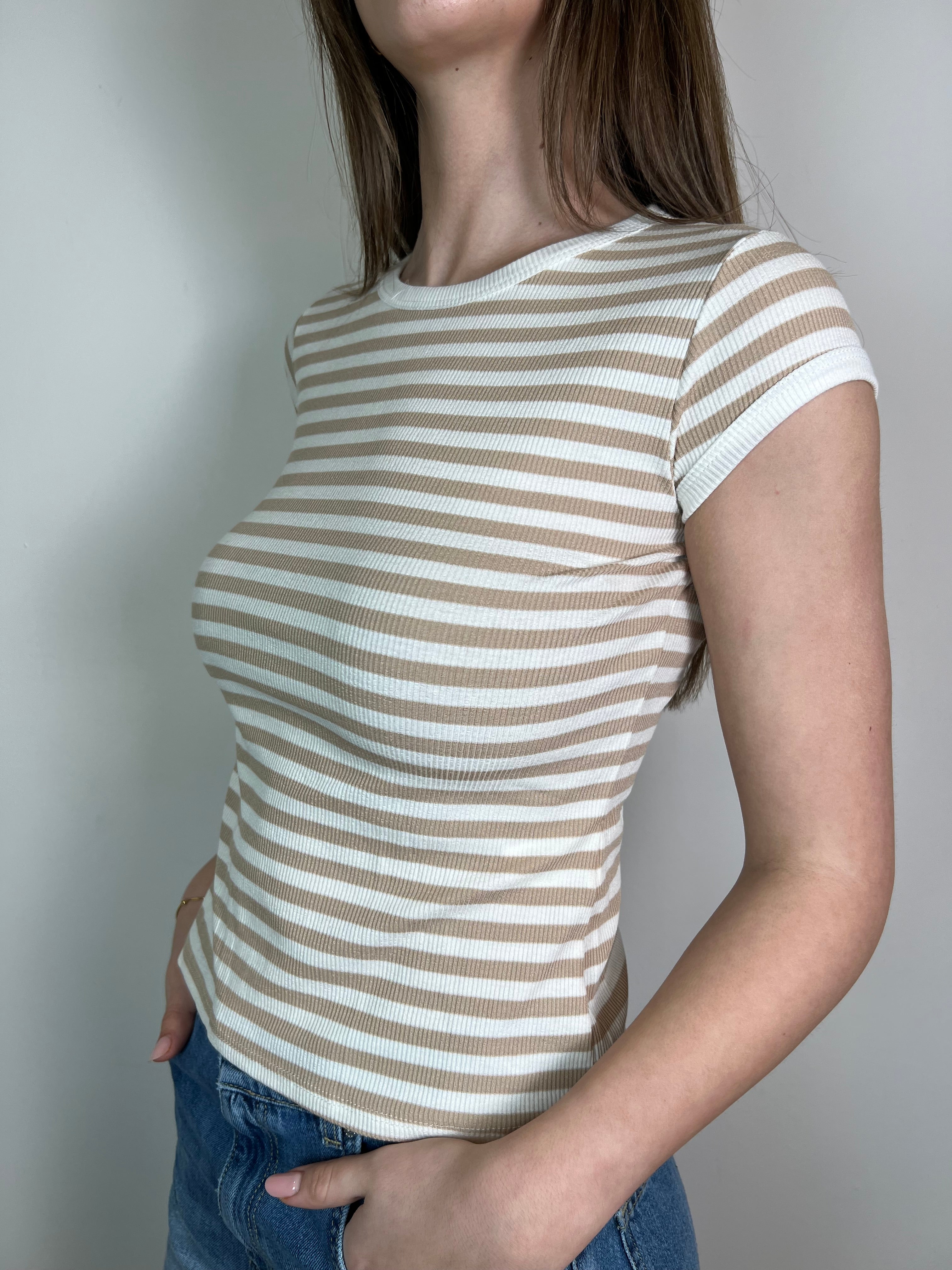 T-shirt costina righe - Tensione In