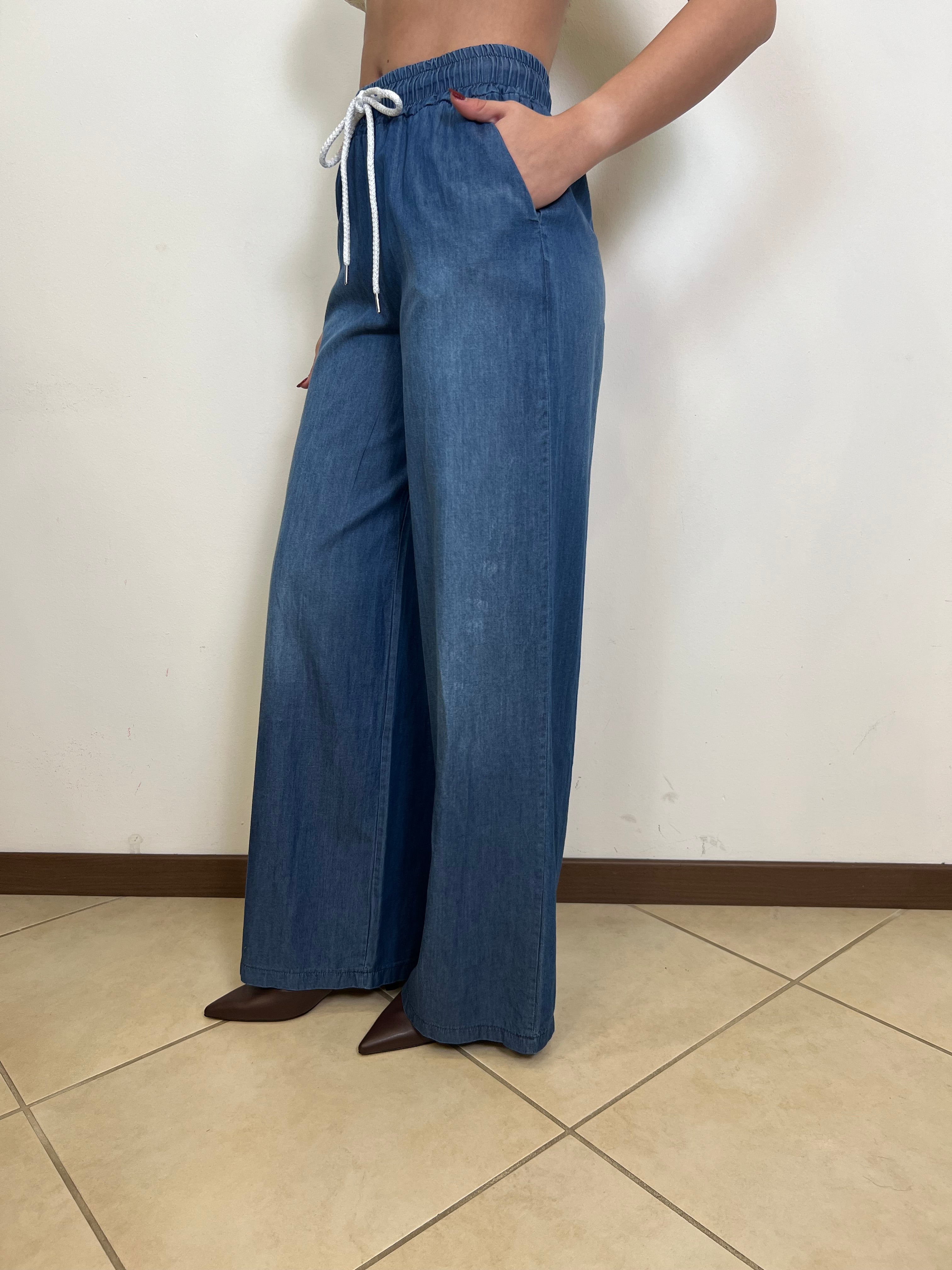 Pantalone largo chambray - Vicolo