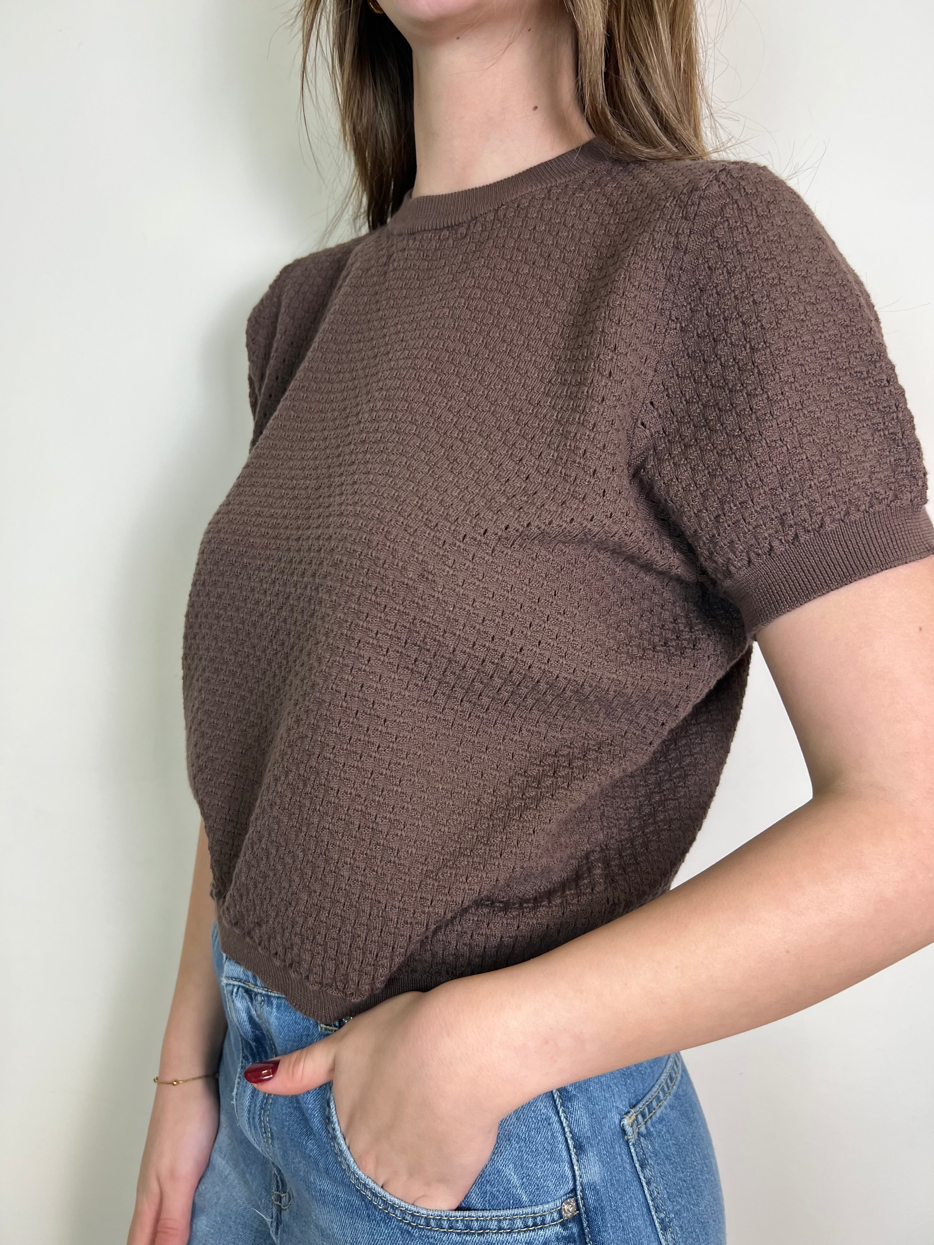 Maglia mezza manica traforata - Vicolo