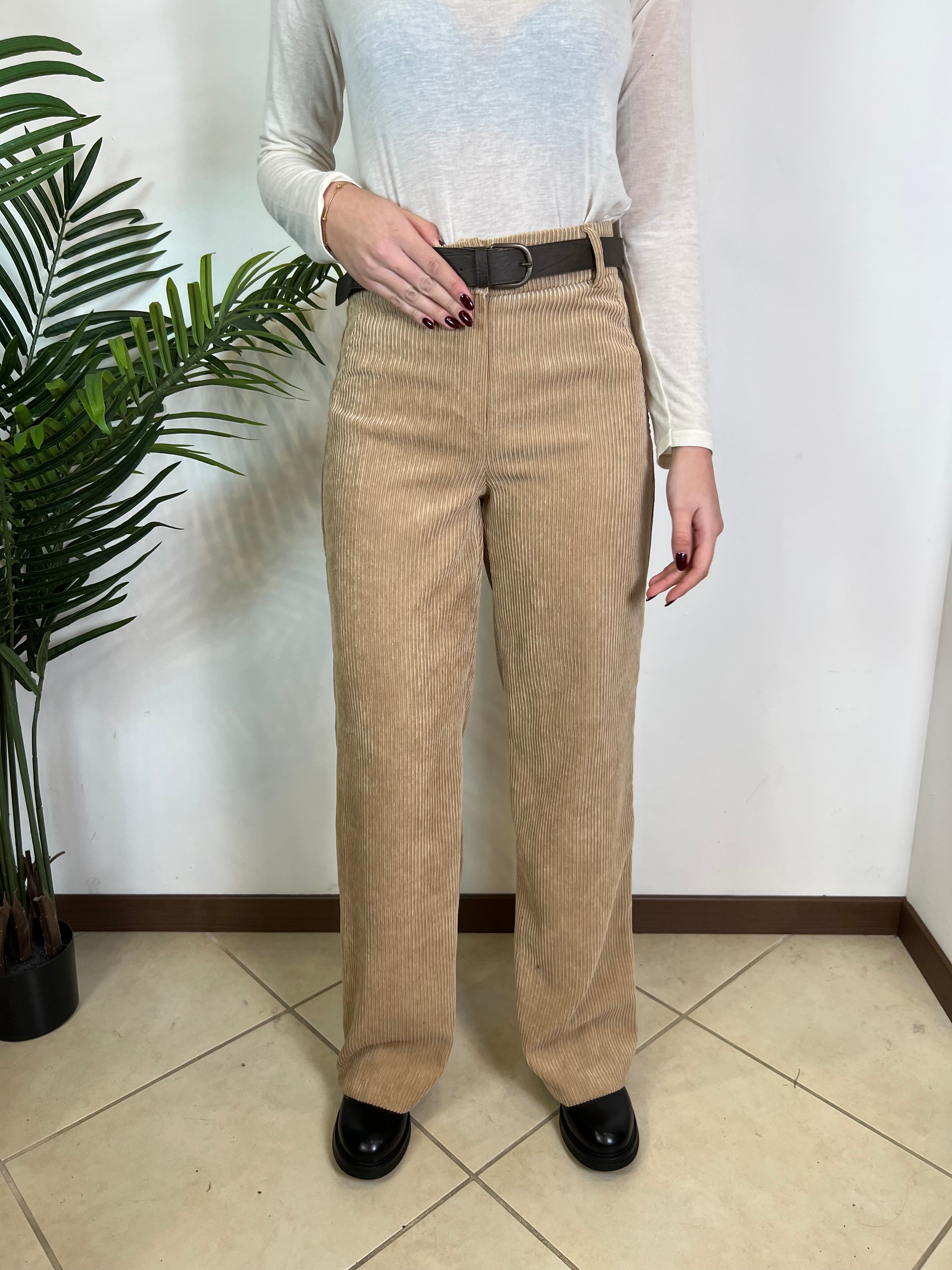 Pantalone velluto con elastico - Haveone