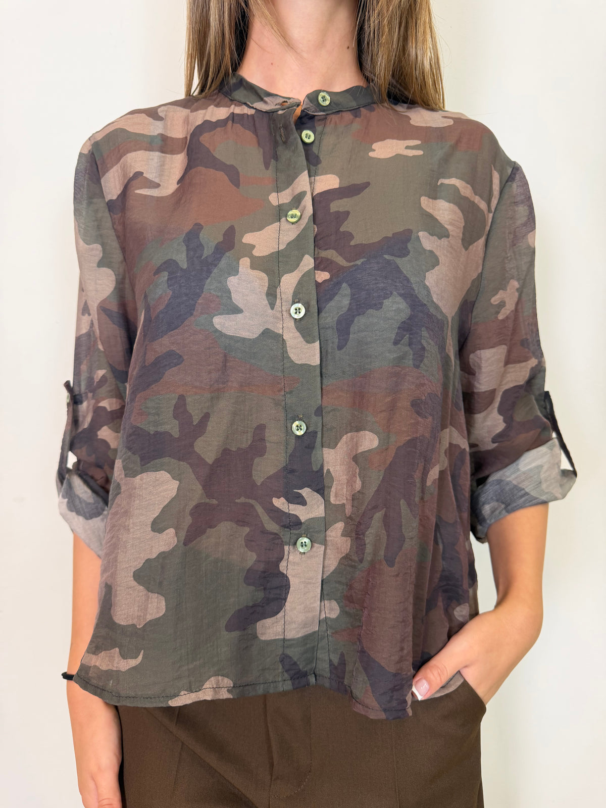 Camicia coreana camou - Haveone