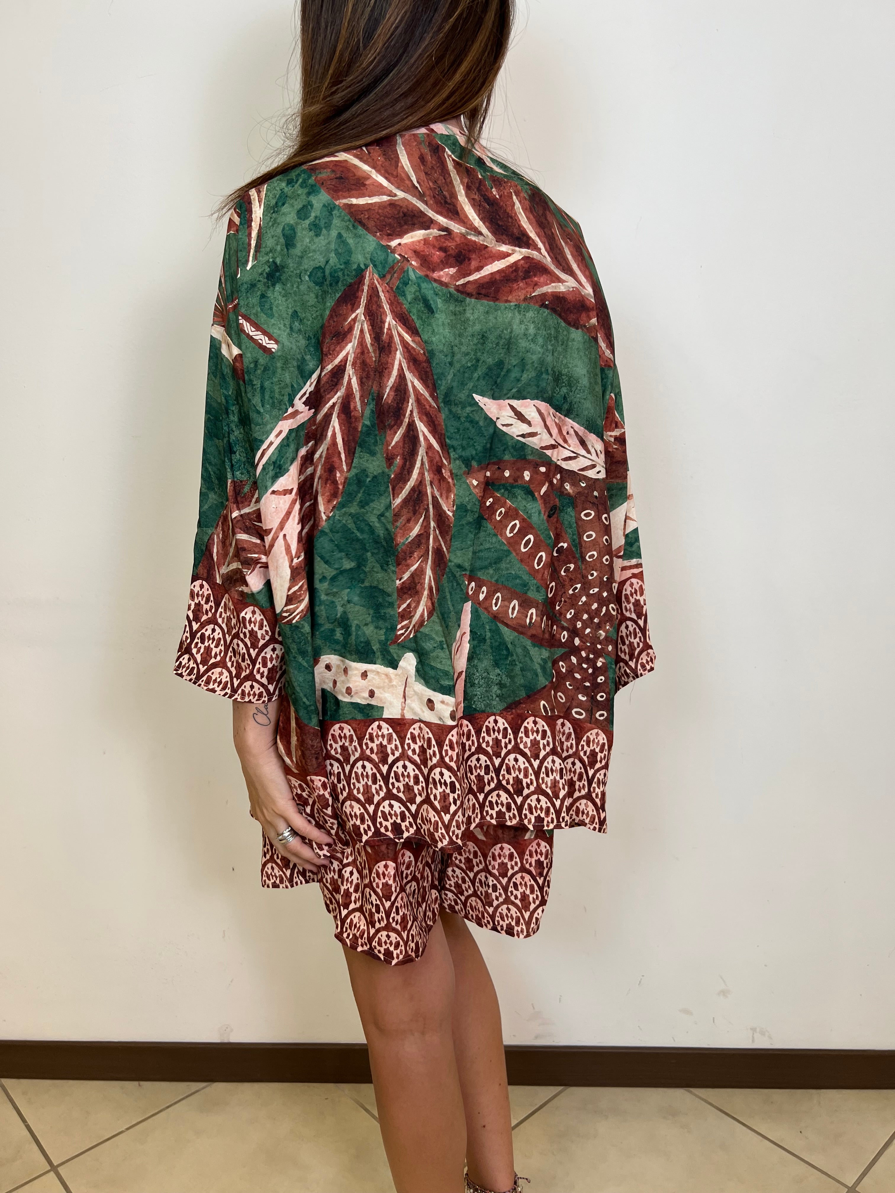 Kimono fantasia verde - Haveone
