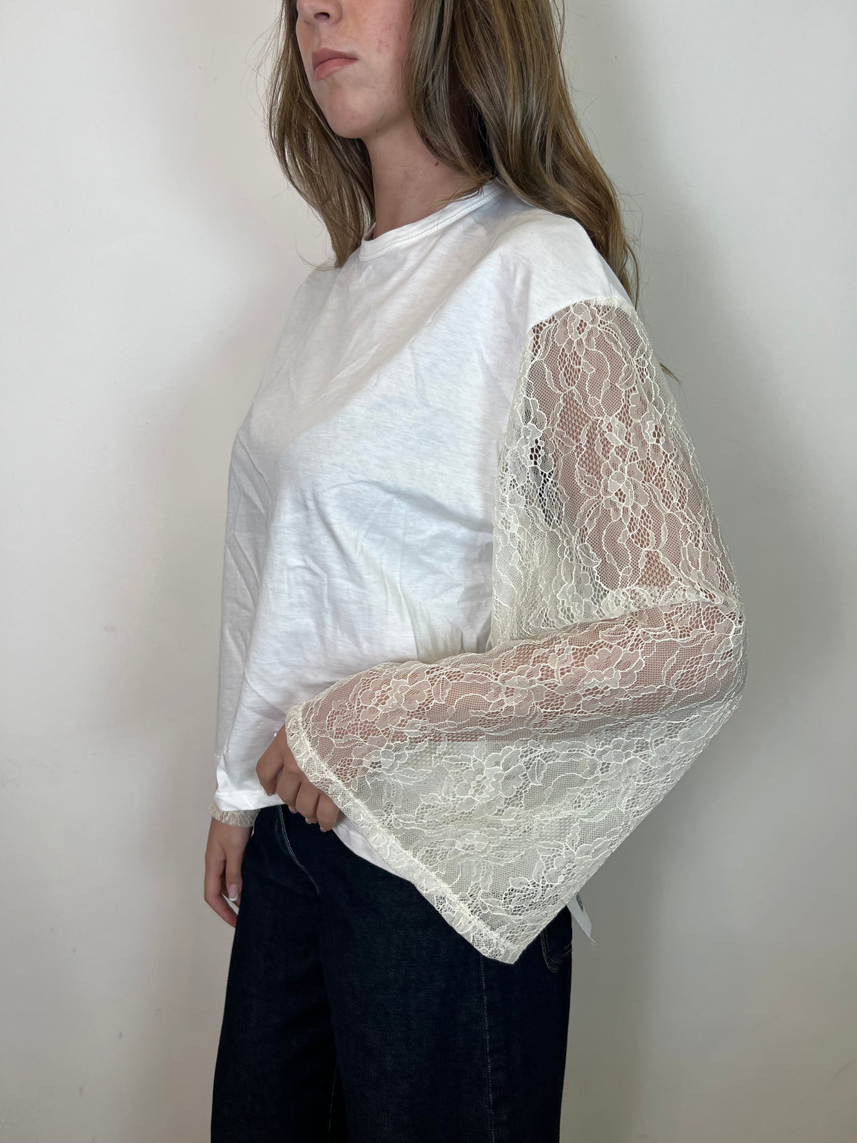 T-shirt manica calla pizzo - Vicolo
