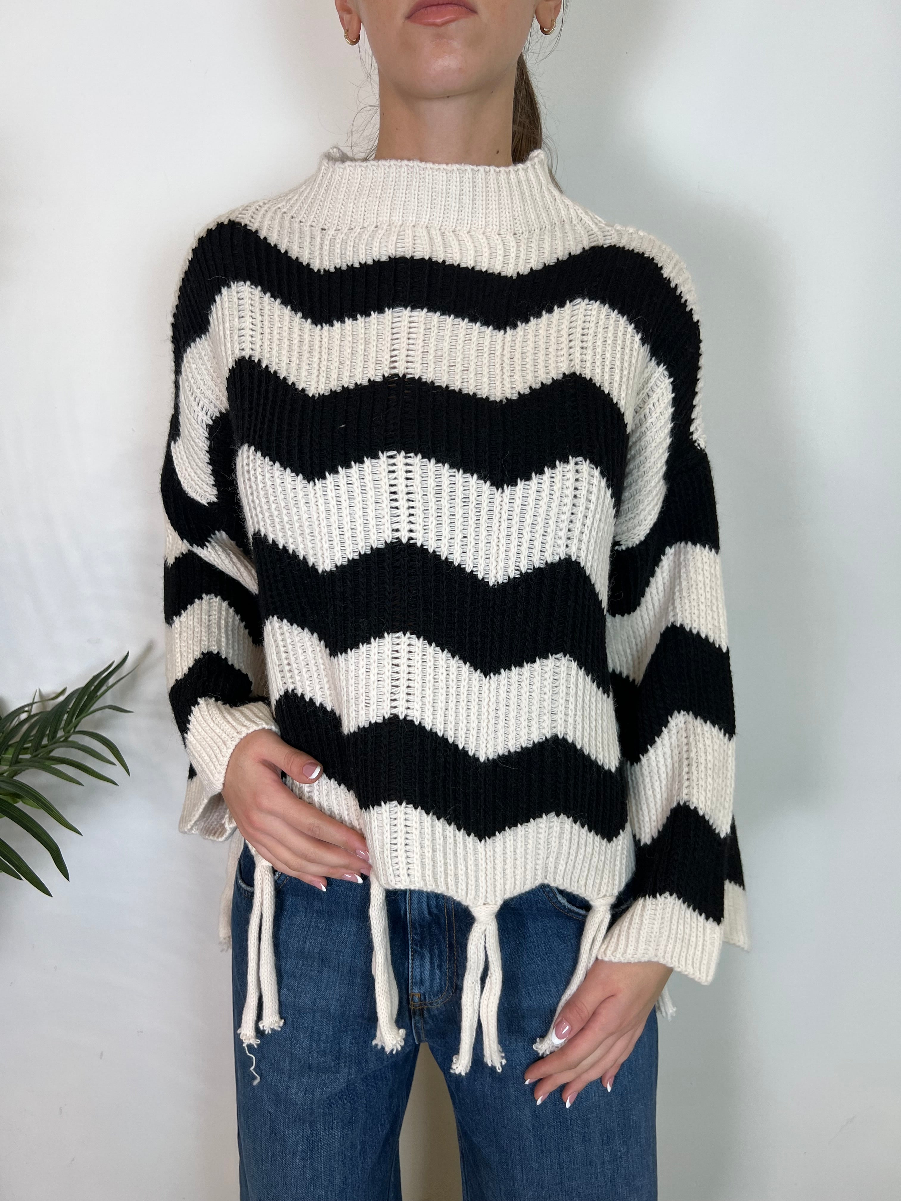 Maglia zig zag e frange - Haveone