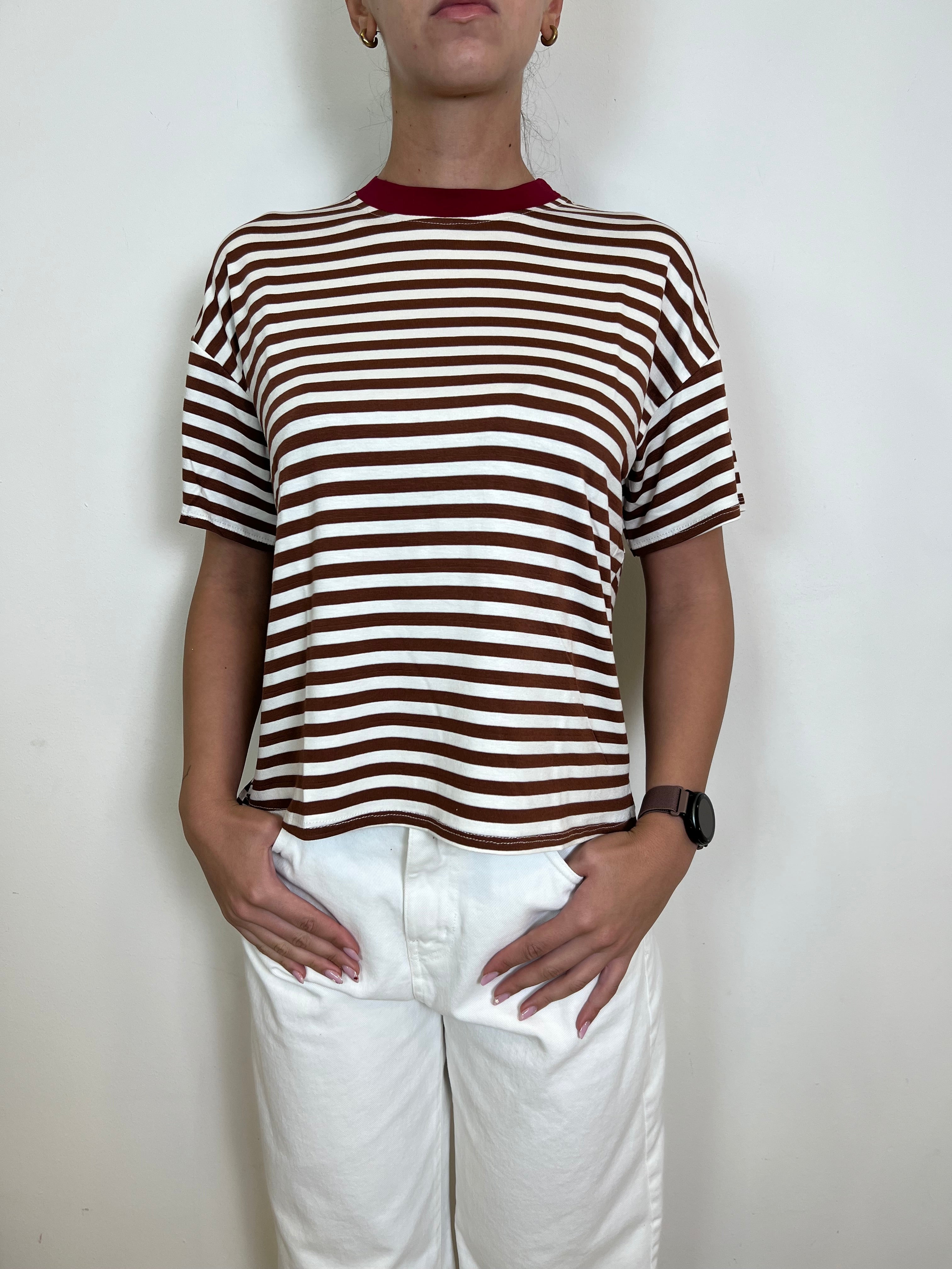 T-shirt scatola righe - Haveone