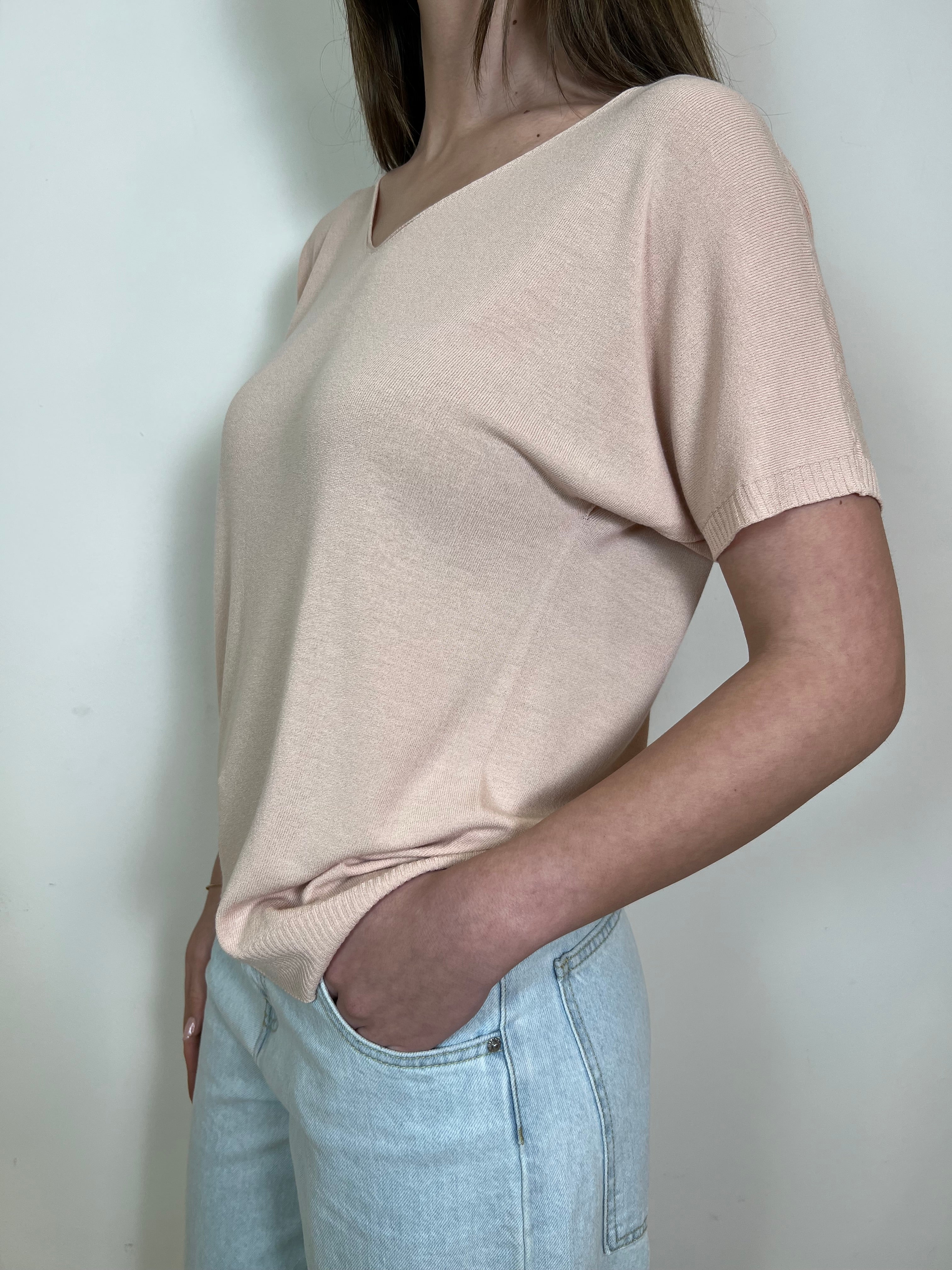 Maglia mezza manica scollo V - Kontatto