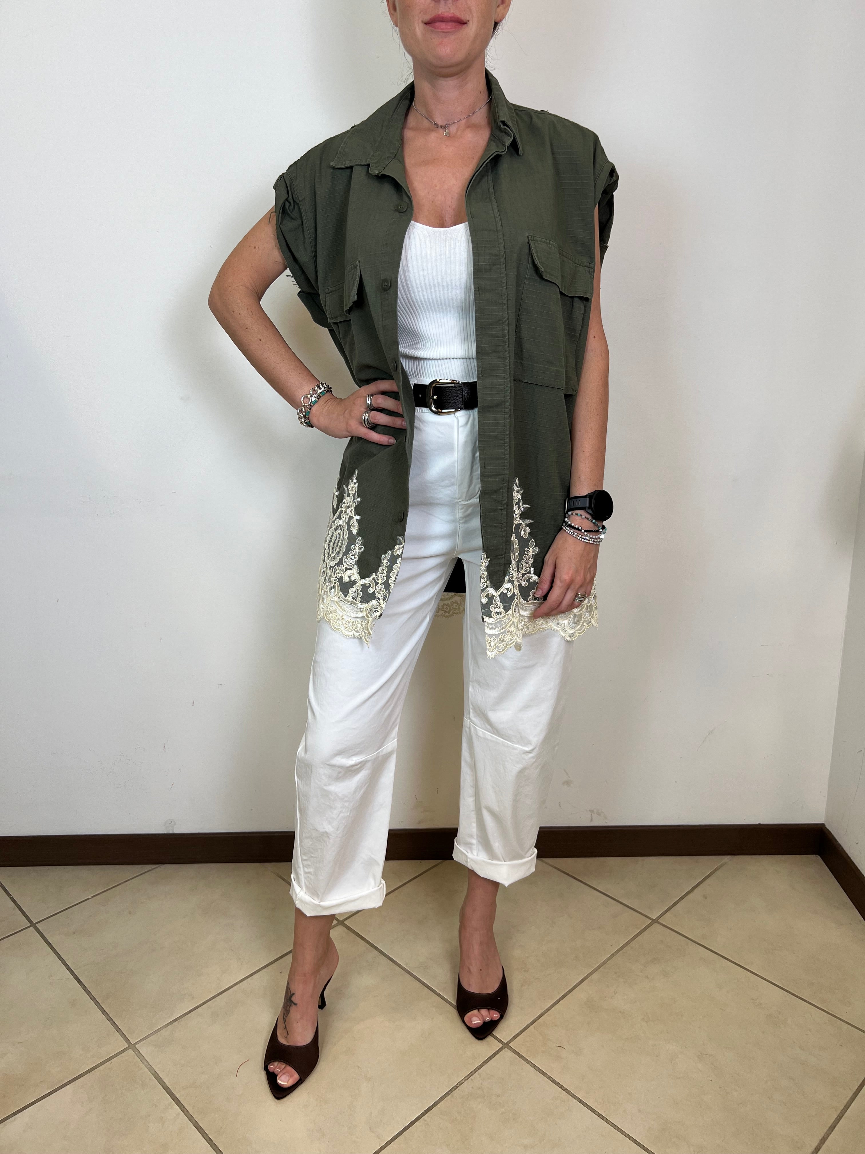 Gilet fondo pizzo - Haveone