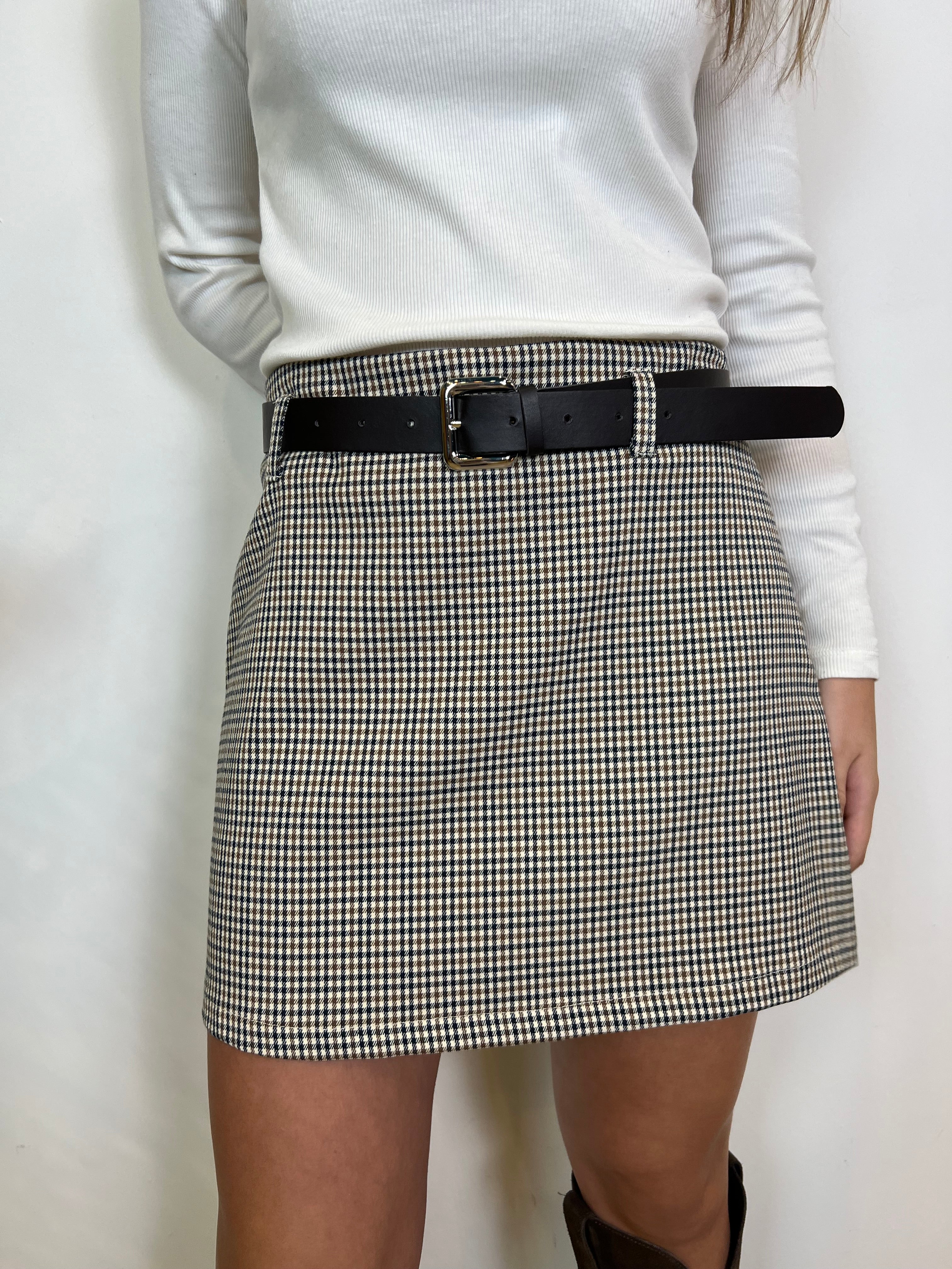 Gonna quadretti con cintura - Haveone