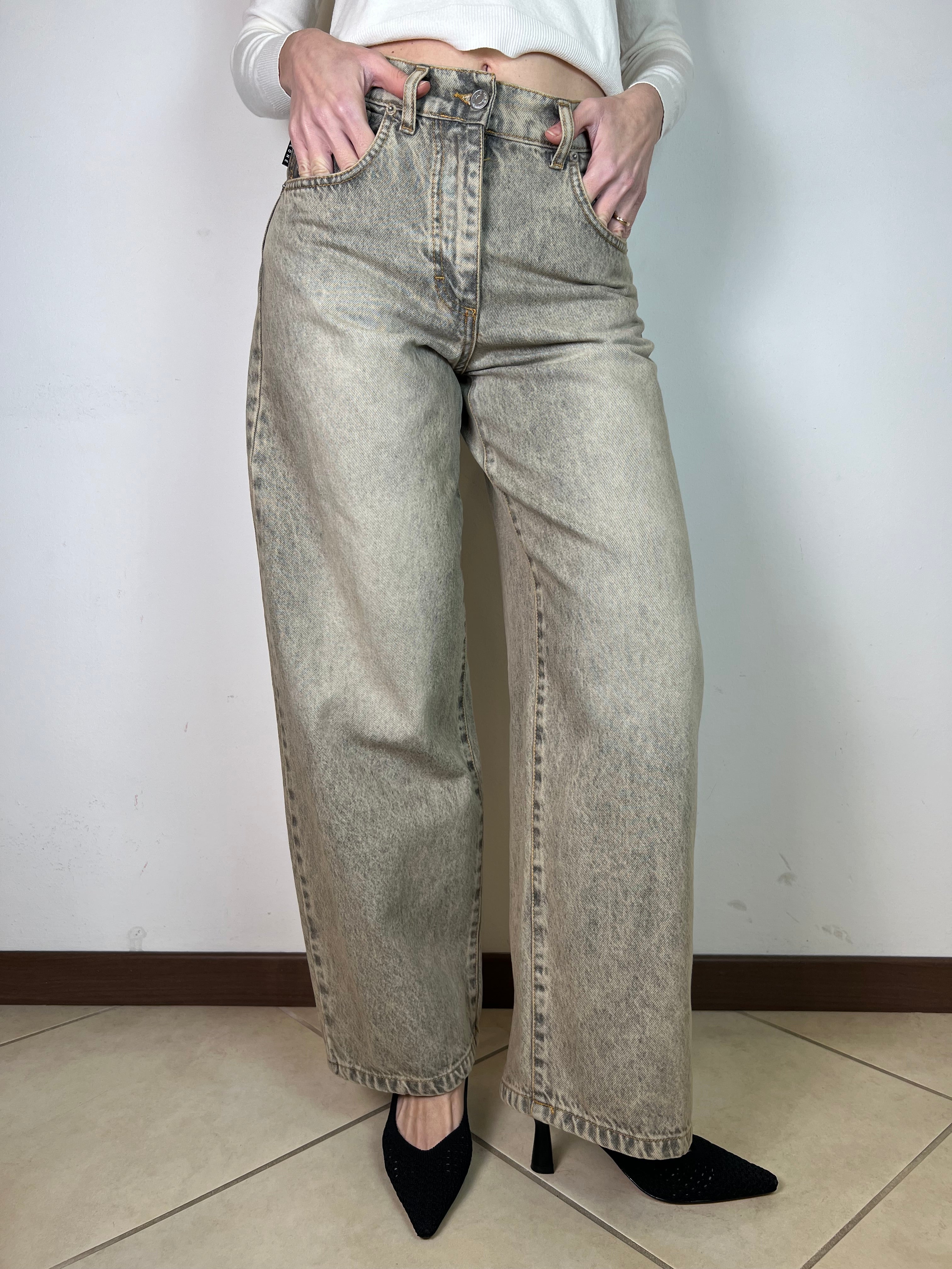 Jeans Bella beige sabbiato - Haveone