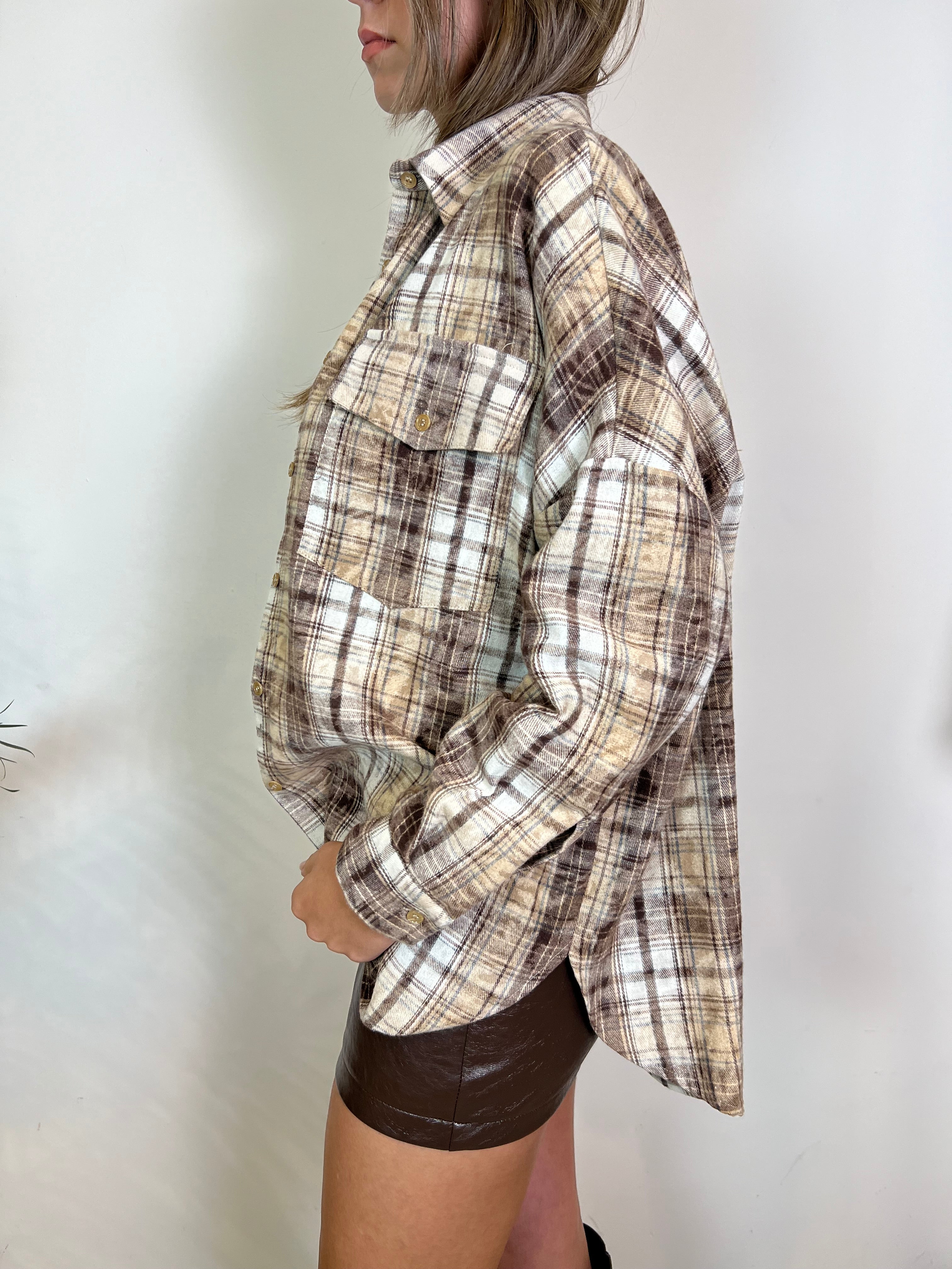 Camicia check beige - Vicolo